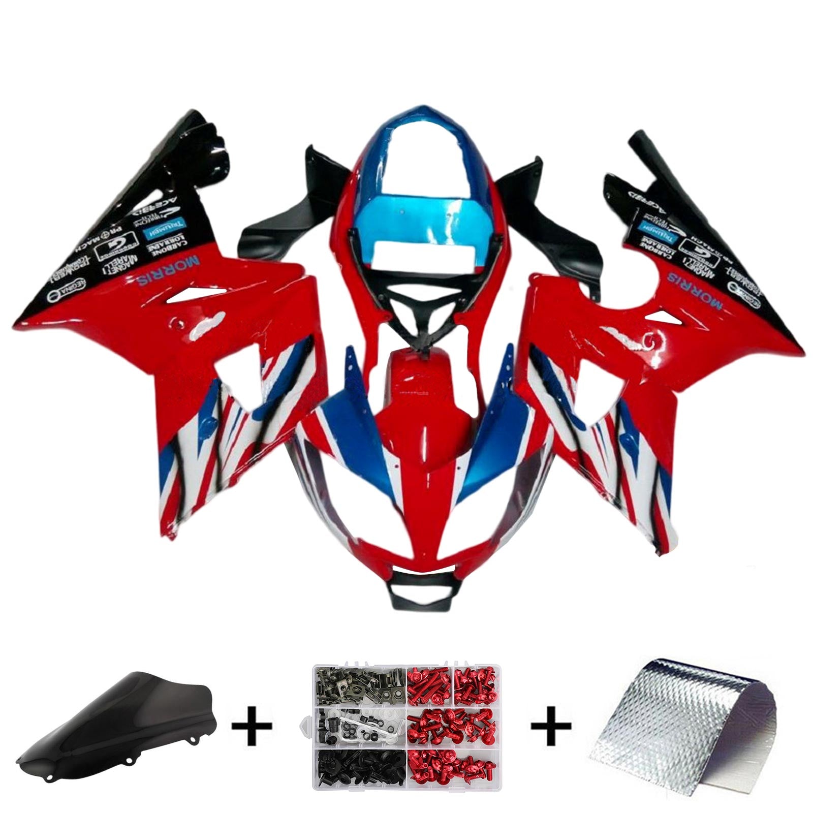 Amotopart Triumph Daytona 600 650 2002-2005 Fairing Kit Bodywork Plastic ABS