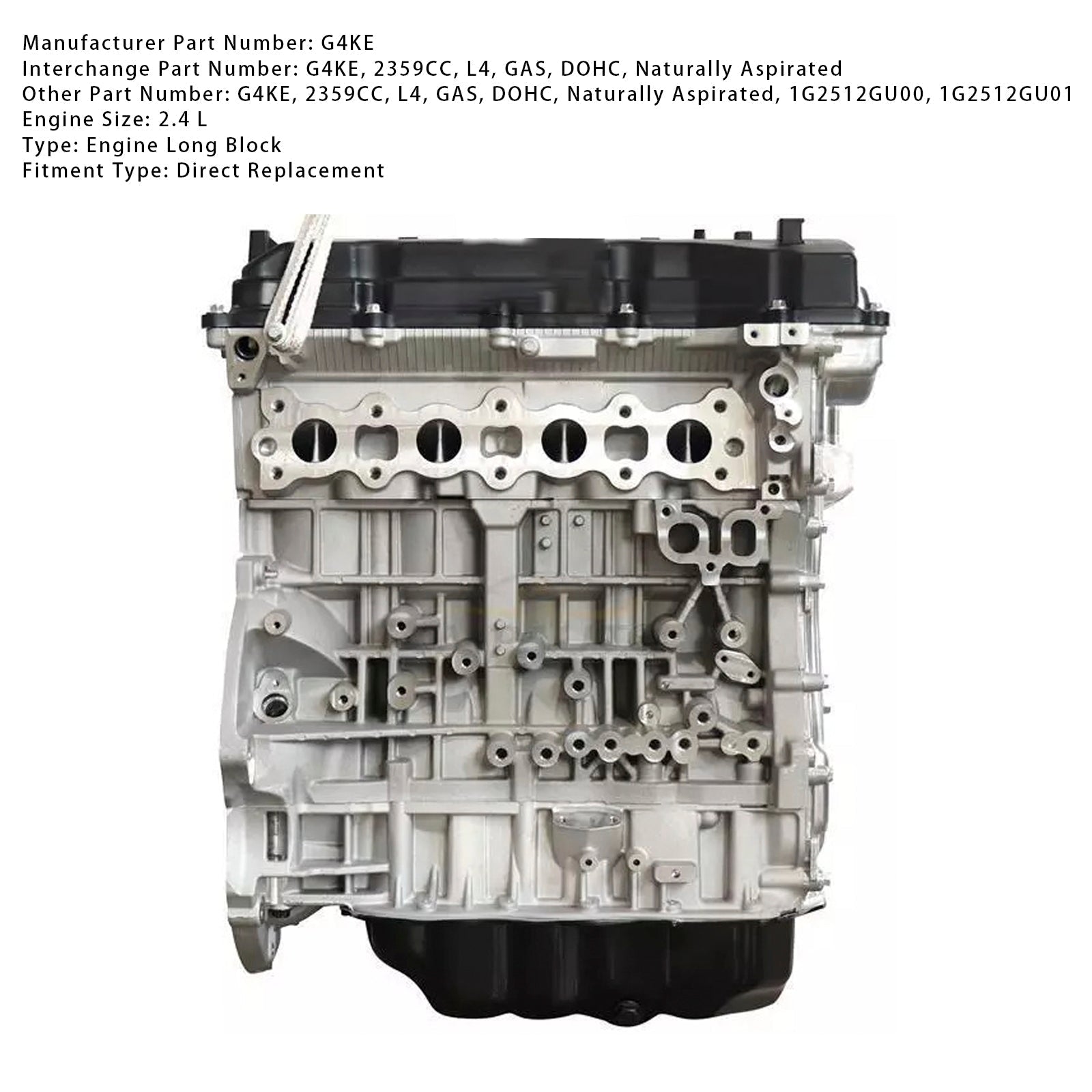 G4KE Long Block Engine Assembly For Hyundai Santa Sonata Tucson 2.4L 2007-2021