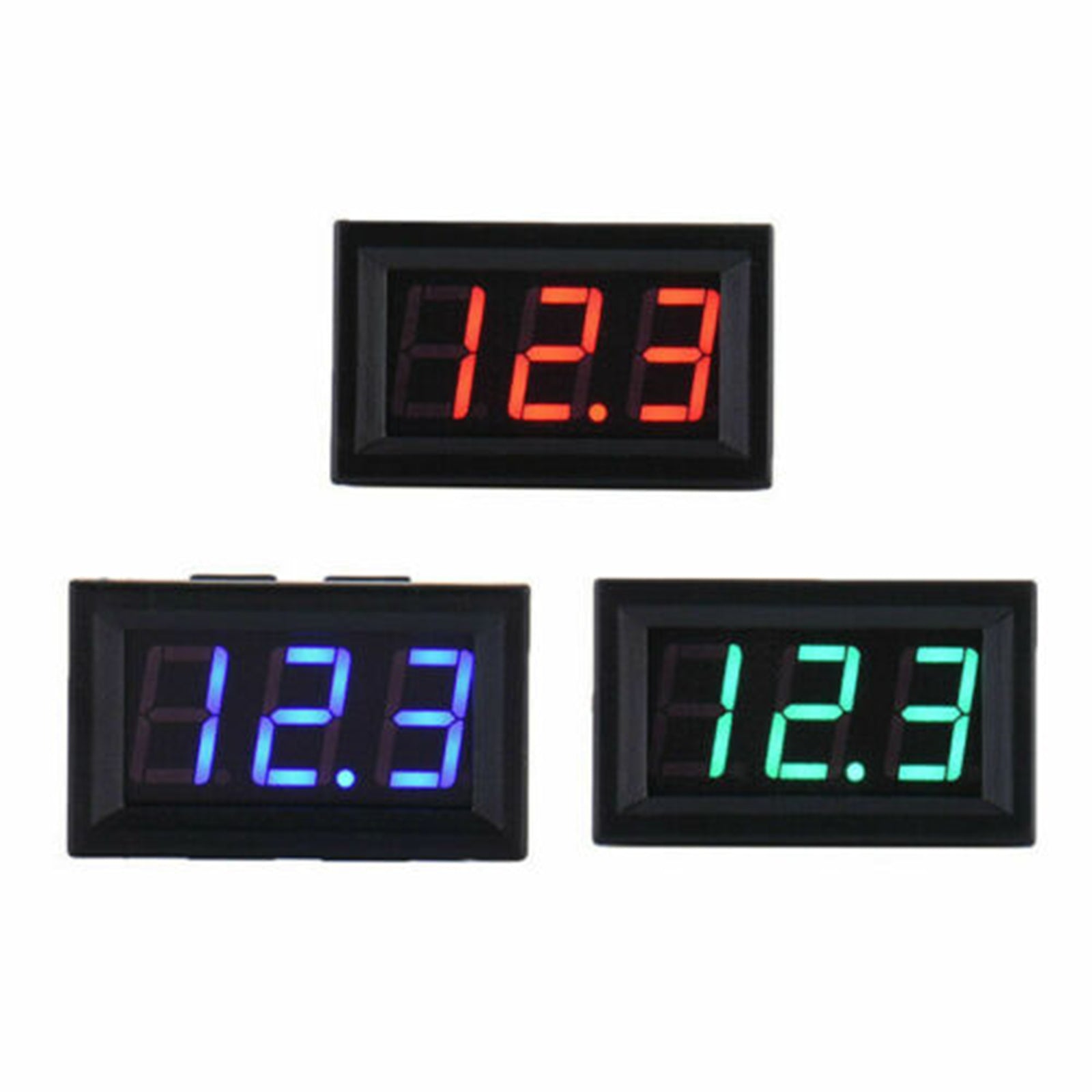 5Pcs Dc5-120V 0.56" 2 Wire Led Digital Display Panel Voltmeter Volt Tester