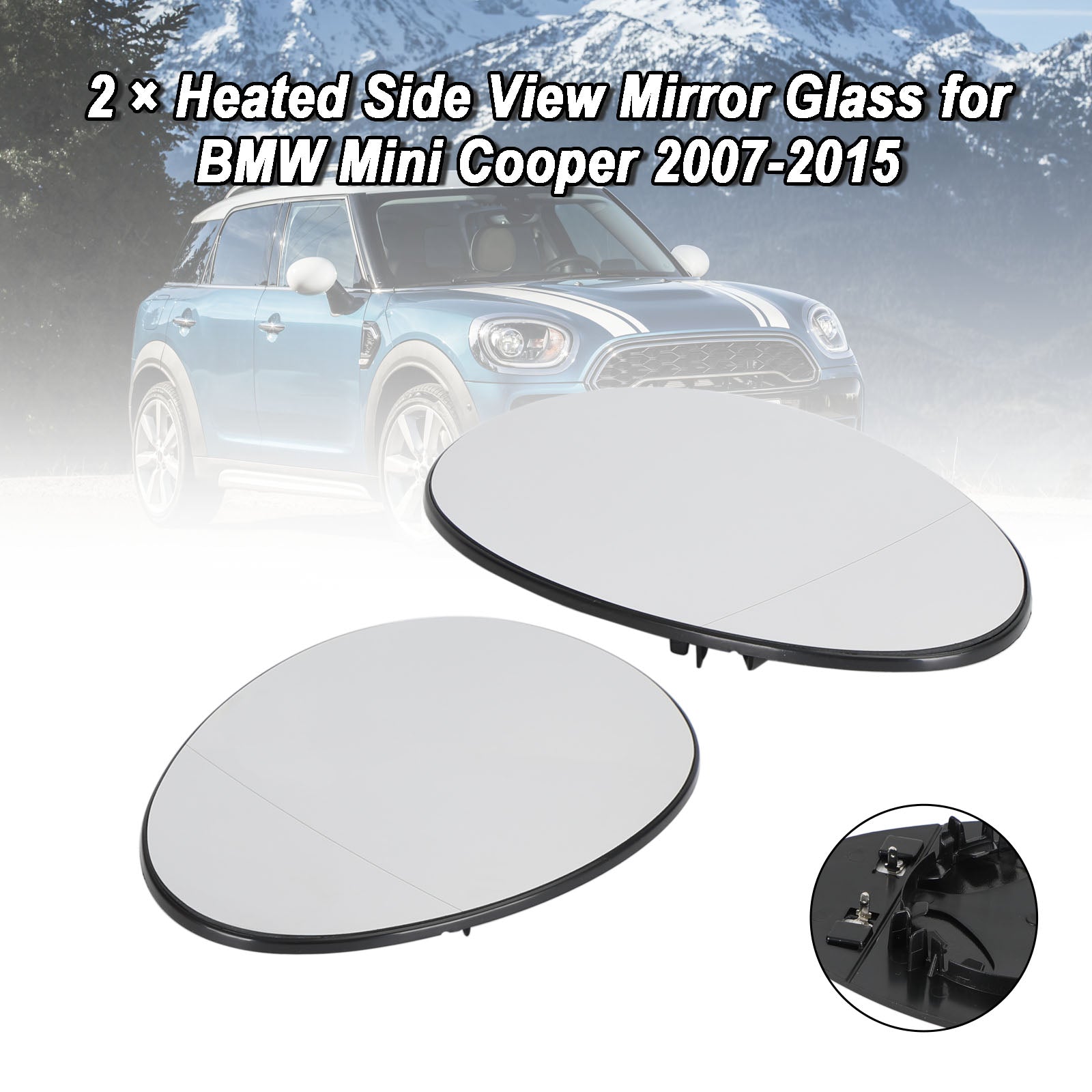 BMW Mini Cooper 2007-2015 2 × Espejo retrovisor lateral con calefacción