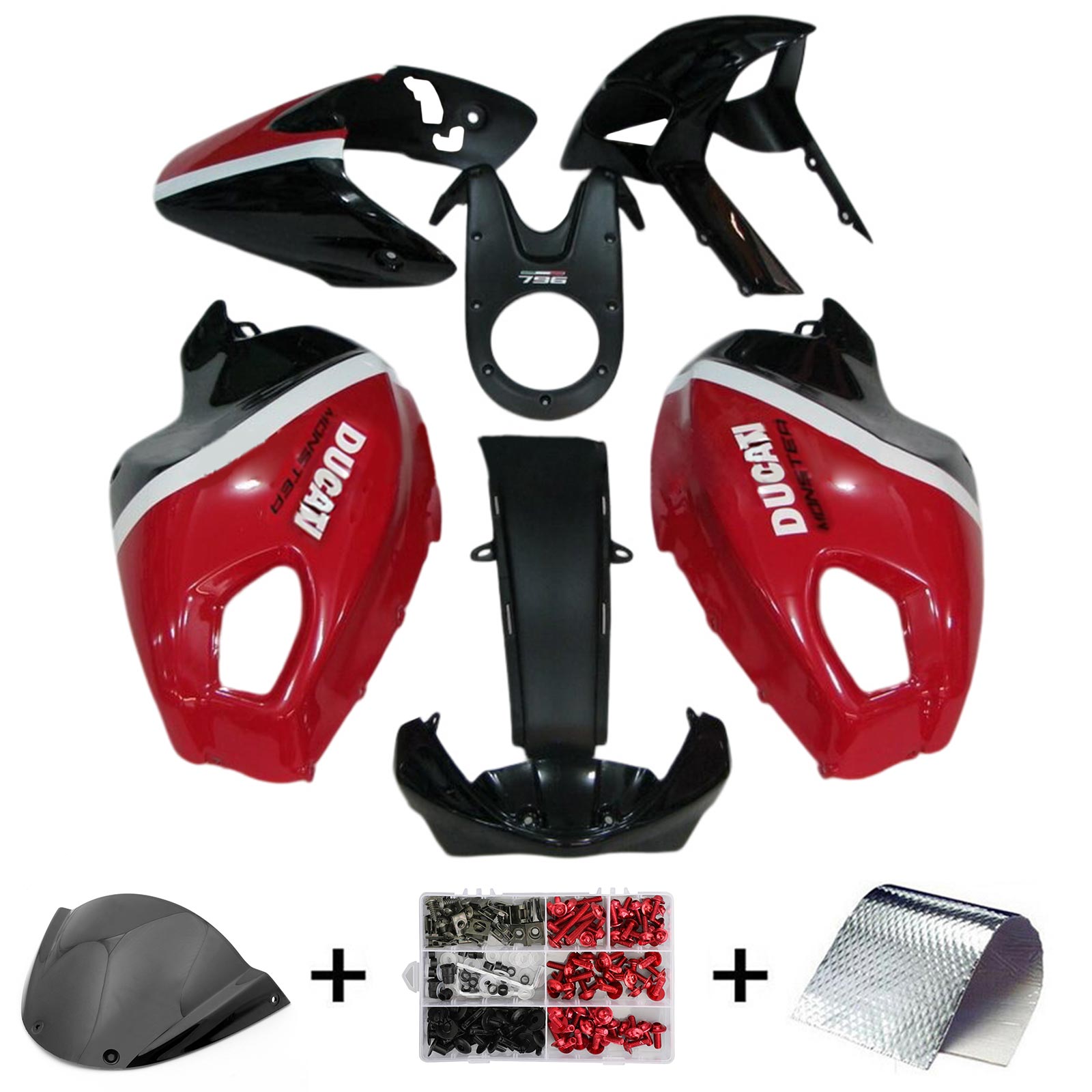 Ducati Monster 696 796 1100 S EVO all years Fairing Kit Bodywork