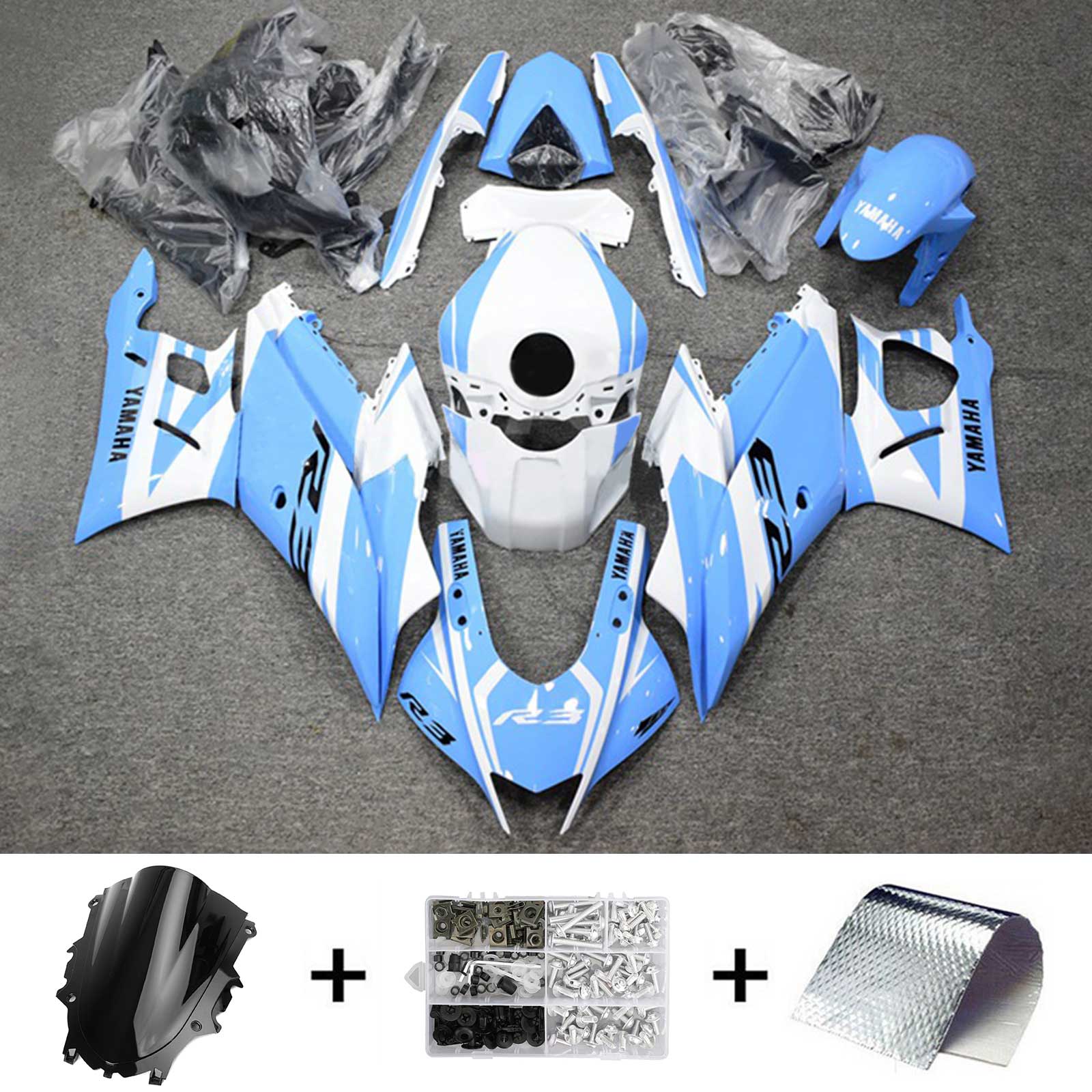 Yamaha YZF-R3 R25 2022-2024 Fairing Kit Bodywork Plastic ABS