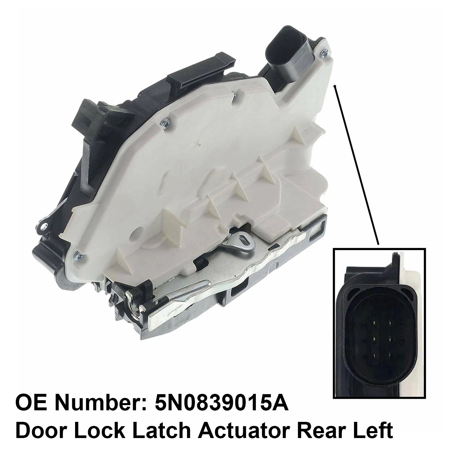 Door Lock Latch Actuator Rear Left 5N0839015A For VW Tiguan CC Amarok