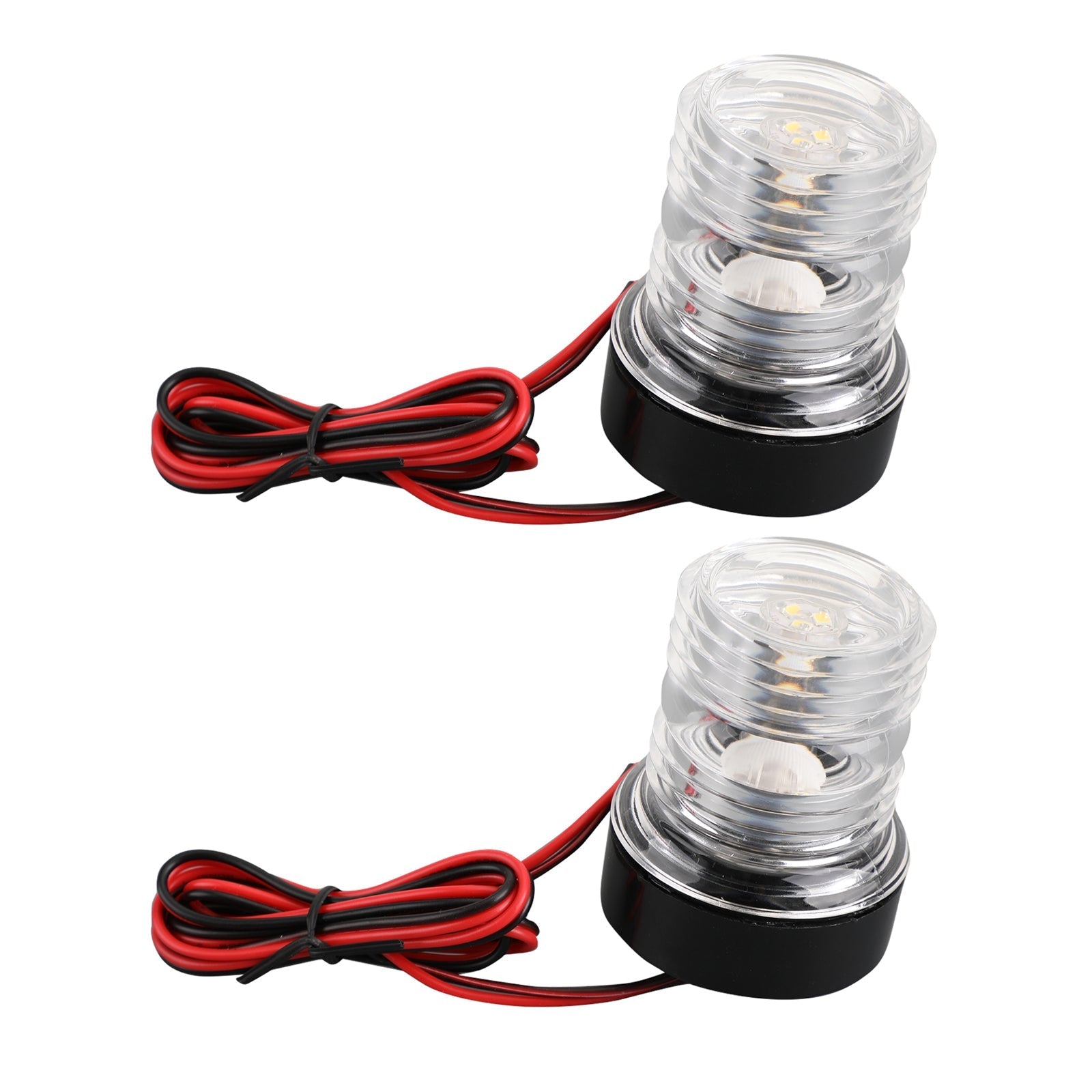 2 12V LED Navigation Signal Light Anchor Vessel Round Lamp For Marine Boat Yacht