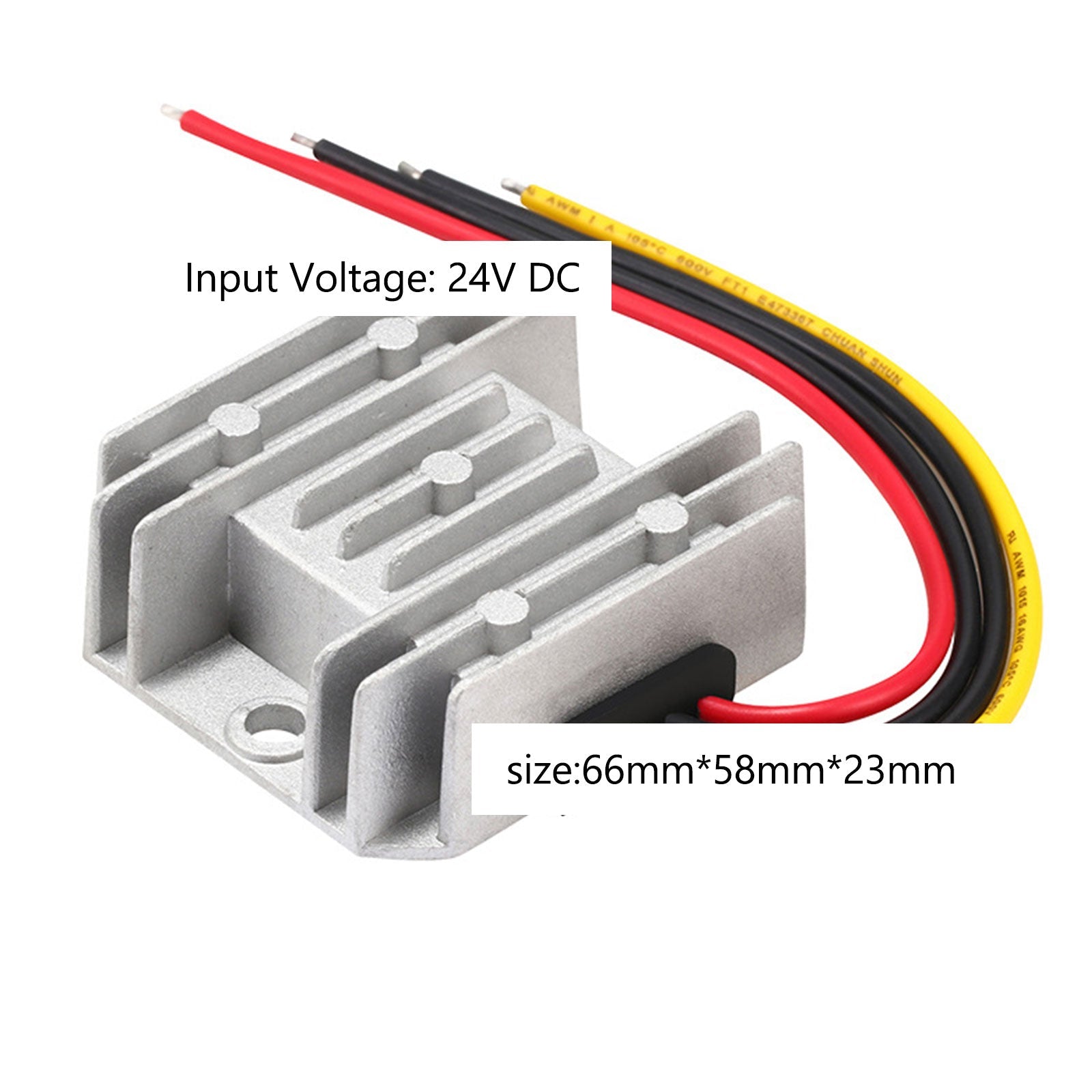 WaterProof 24V to 12V 5A 60W Step Down DC/DC Power Converter Regulator