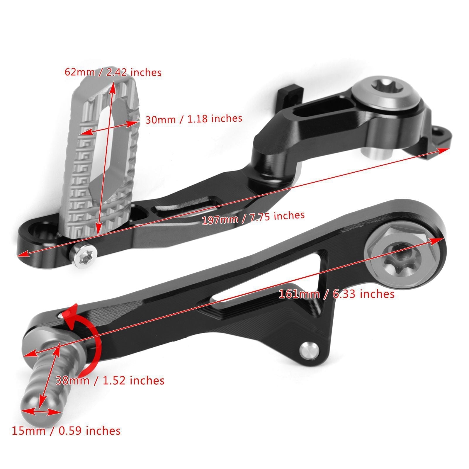 Adjustable Shift Foot Lever & Brake Pedal Set Fit for BMW R1250 GS,ADV 2019+ TI Generic