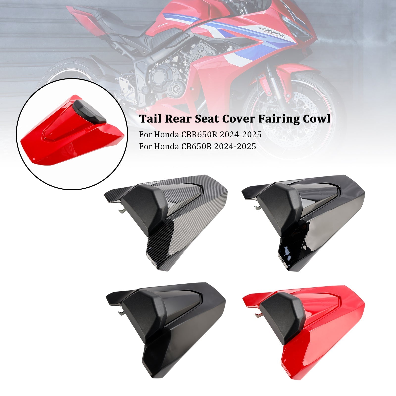 Rear Tail Seat Fairing Cover For Honda CBR650R CB650R 2024-2025