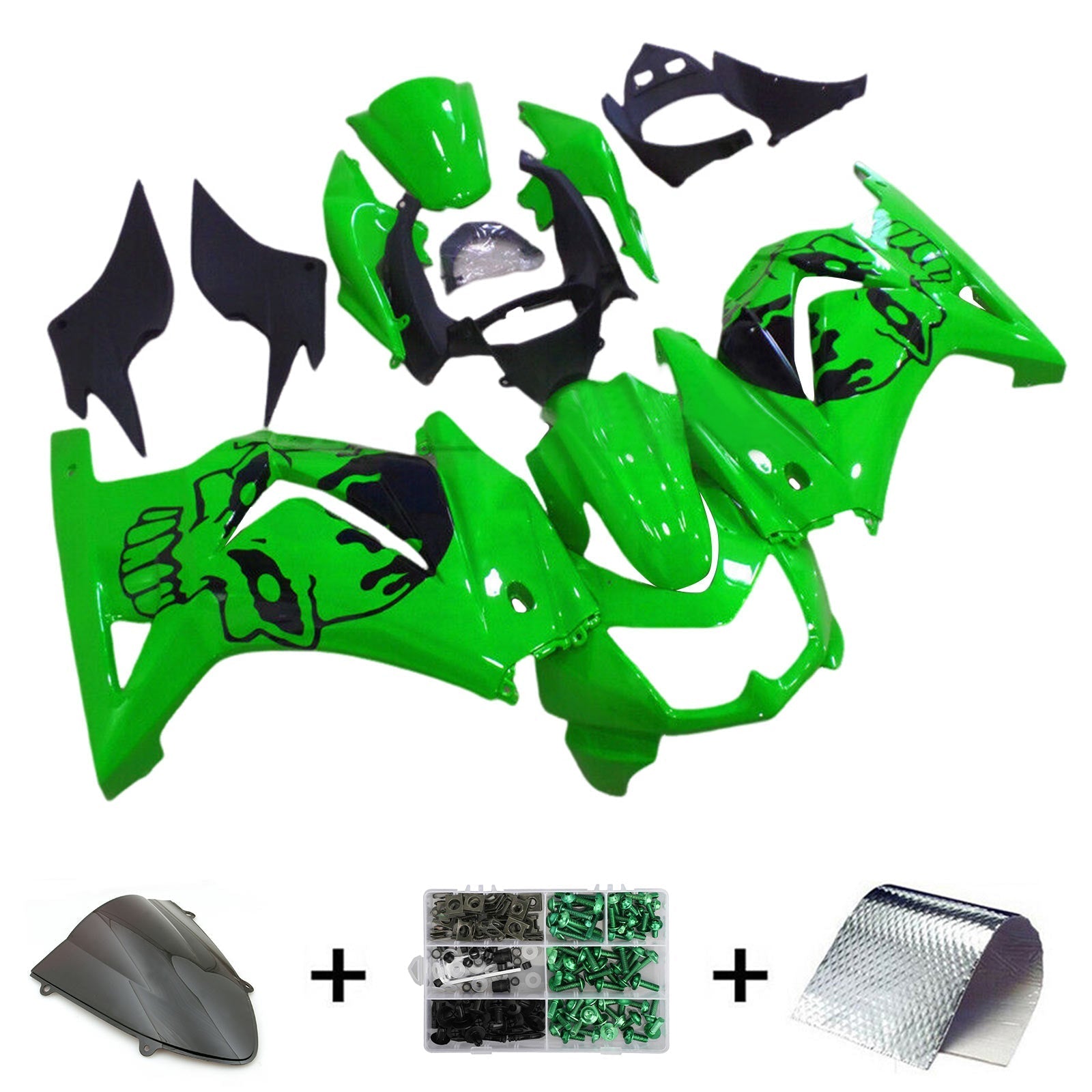 Kawasaki EX250 Ninja250R 2008-2012 Kit Carenado Carrocería Plástico ABS