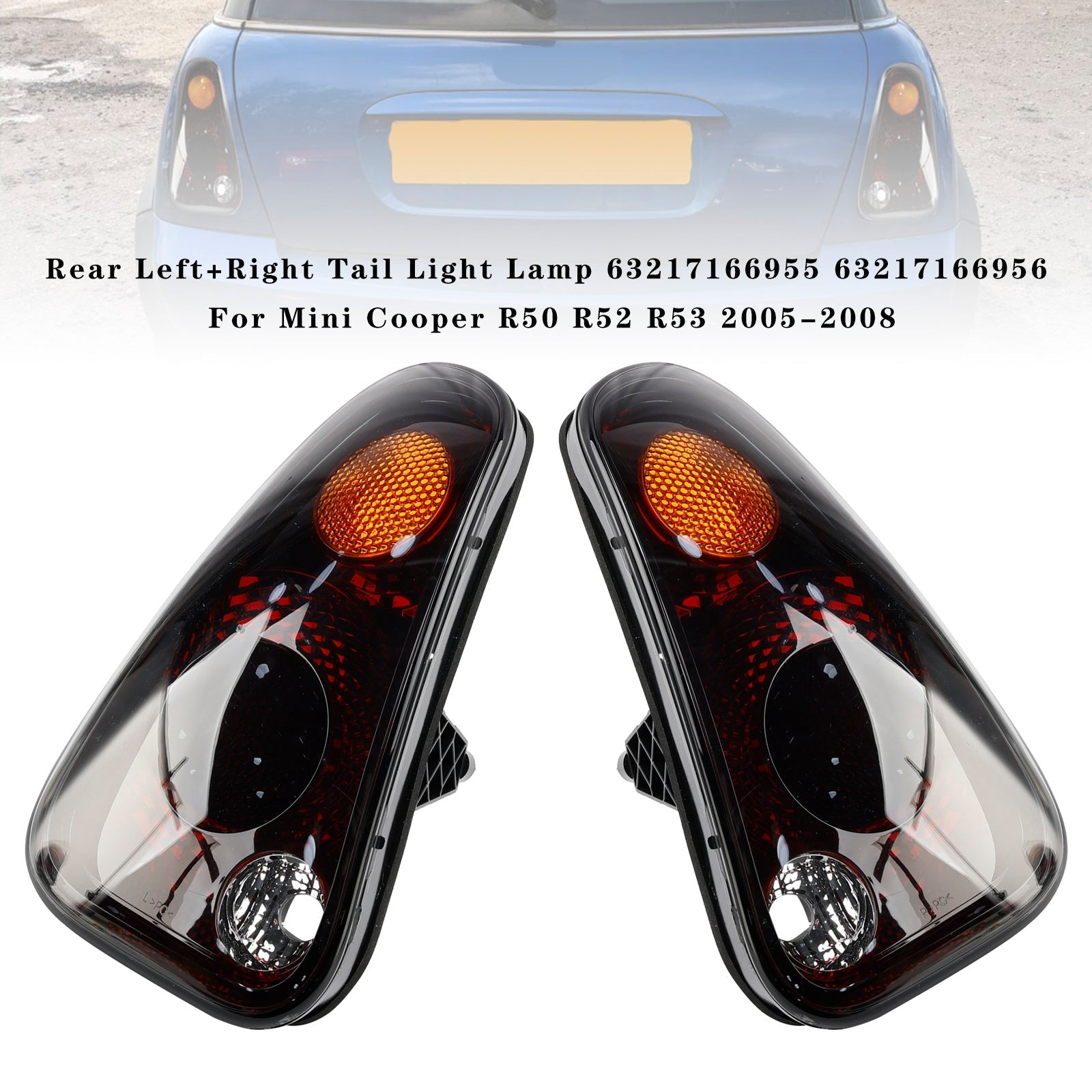 Rear L+R Tail Light Lamp 63217166955 56 For Mini Cooper R50 R52 R53 2005-2008