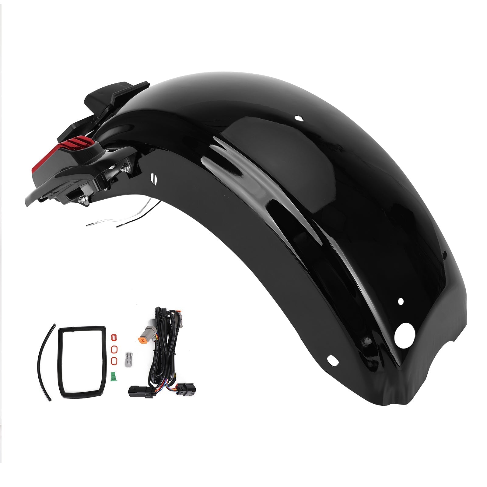 Sistema de guardabarros trasero LED para Harley Touring Road King Glide 14-Up estilo CVO genérico