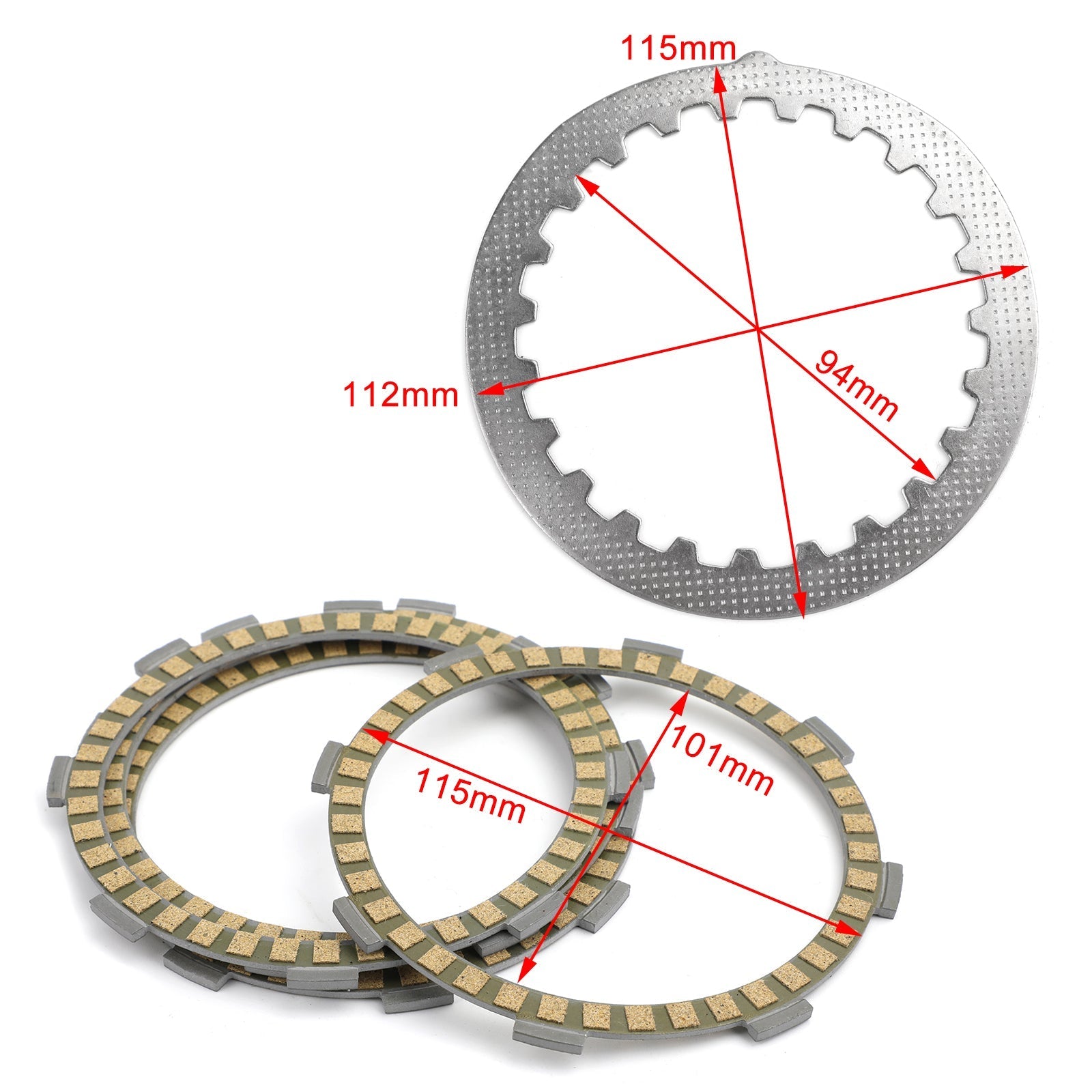 Clutch Kit Steel & Friction Plates fit for Yamaha DT50 RZ50 DT80 TDR80 YZ80 Generic