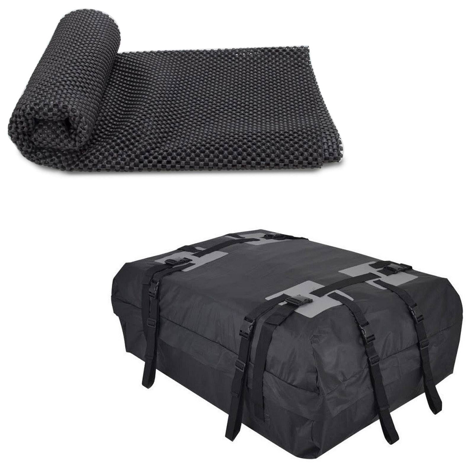 Portaequipajes impermeable para techo de coche, bolsa de carga, bolsa de cubo de equipaje con alfombrilla antideslizante