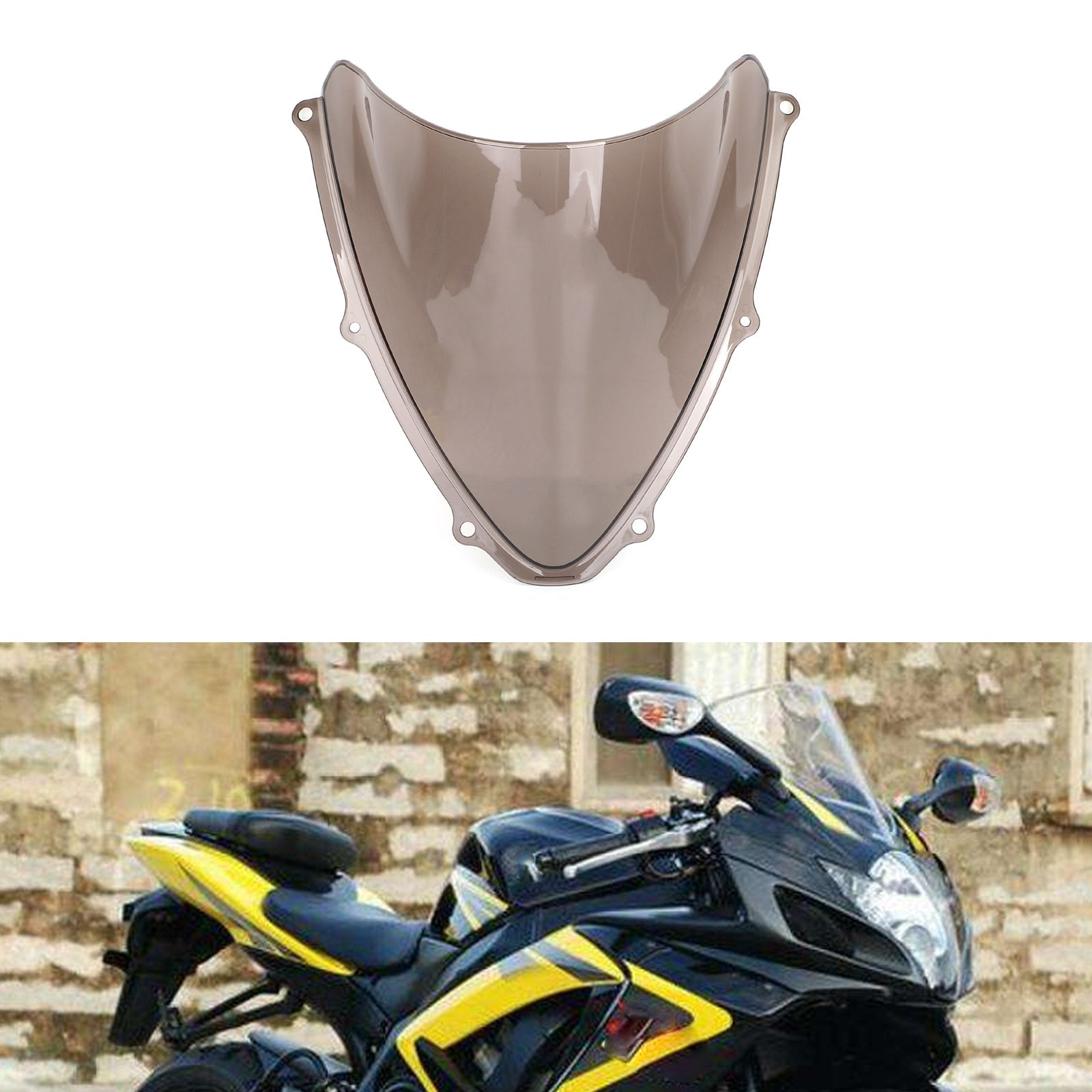 Windshield fit for Suzuki GSXR 600/750 2006-2007 K6 Smoke Generic