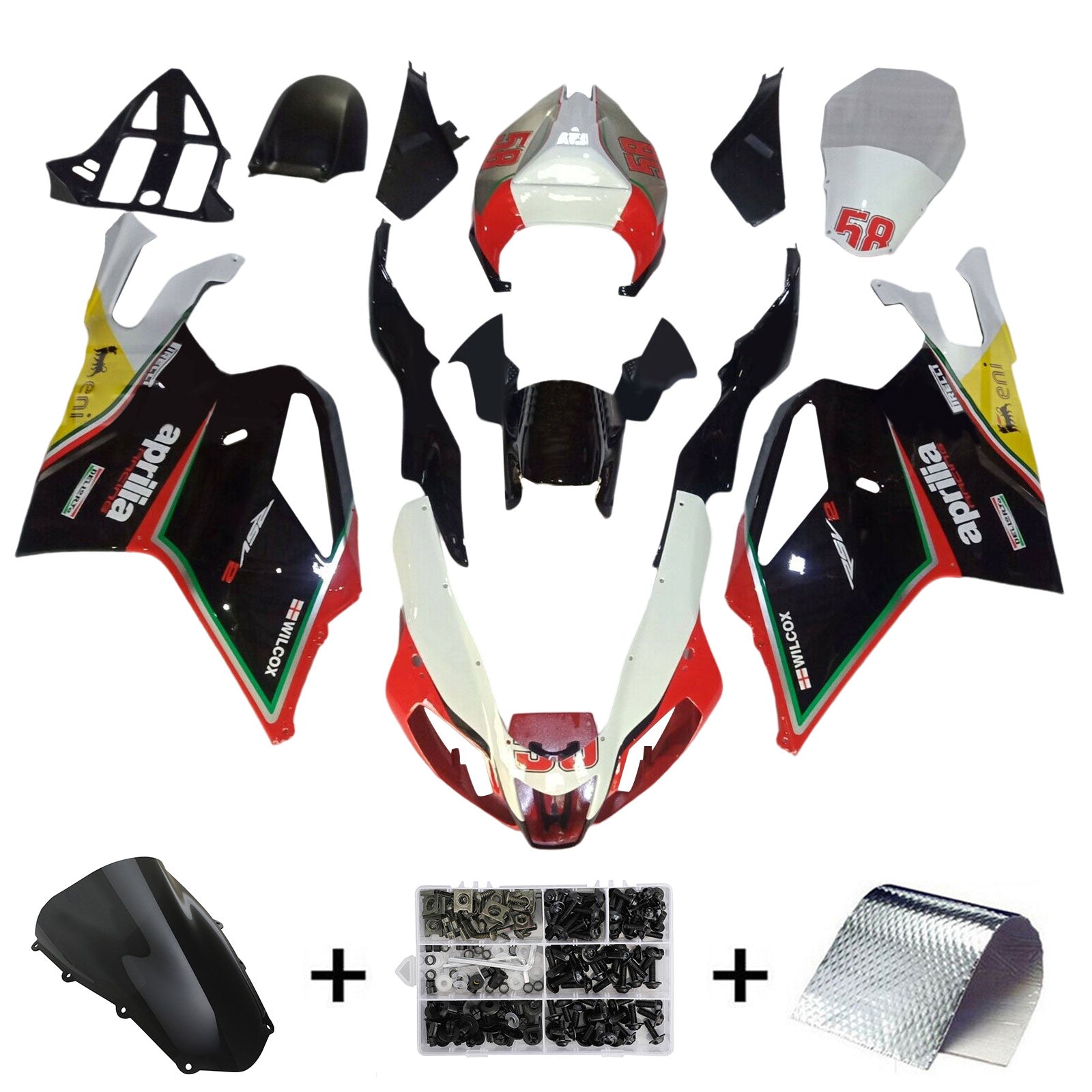 Amotopart Aprilia RSV1000 2003-2006 Fairing Kit Bodywork Plastic