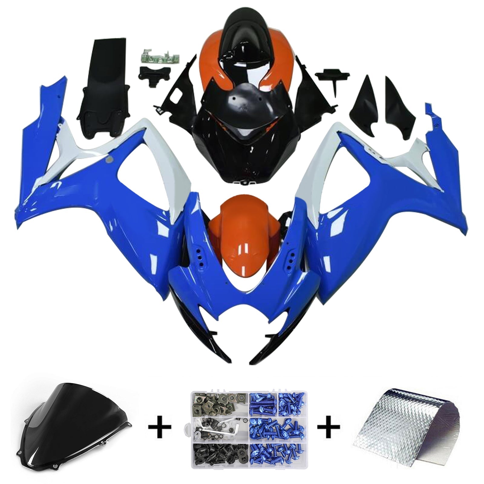 Amotopart Suzuki GSXR 600/750 2006-2007 K6 Fairing Kit Bodywork Plastic ABS