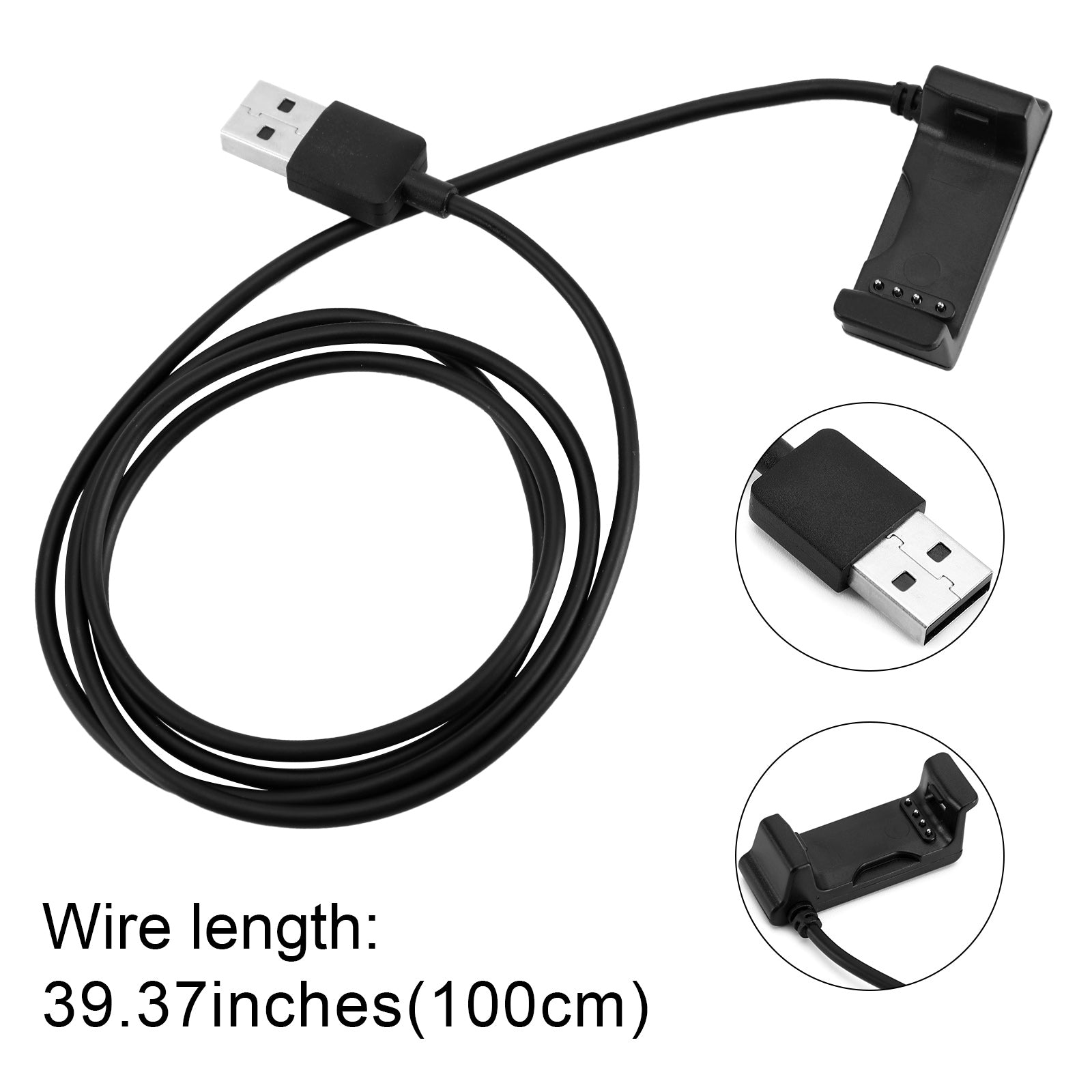 Cable de carga del cargador USB apto para reloj inteligente Garmin Vivoactive HR GPS