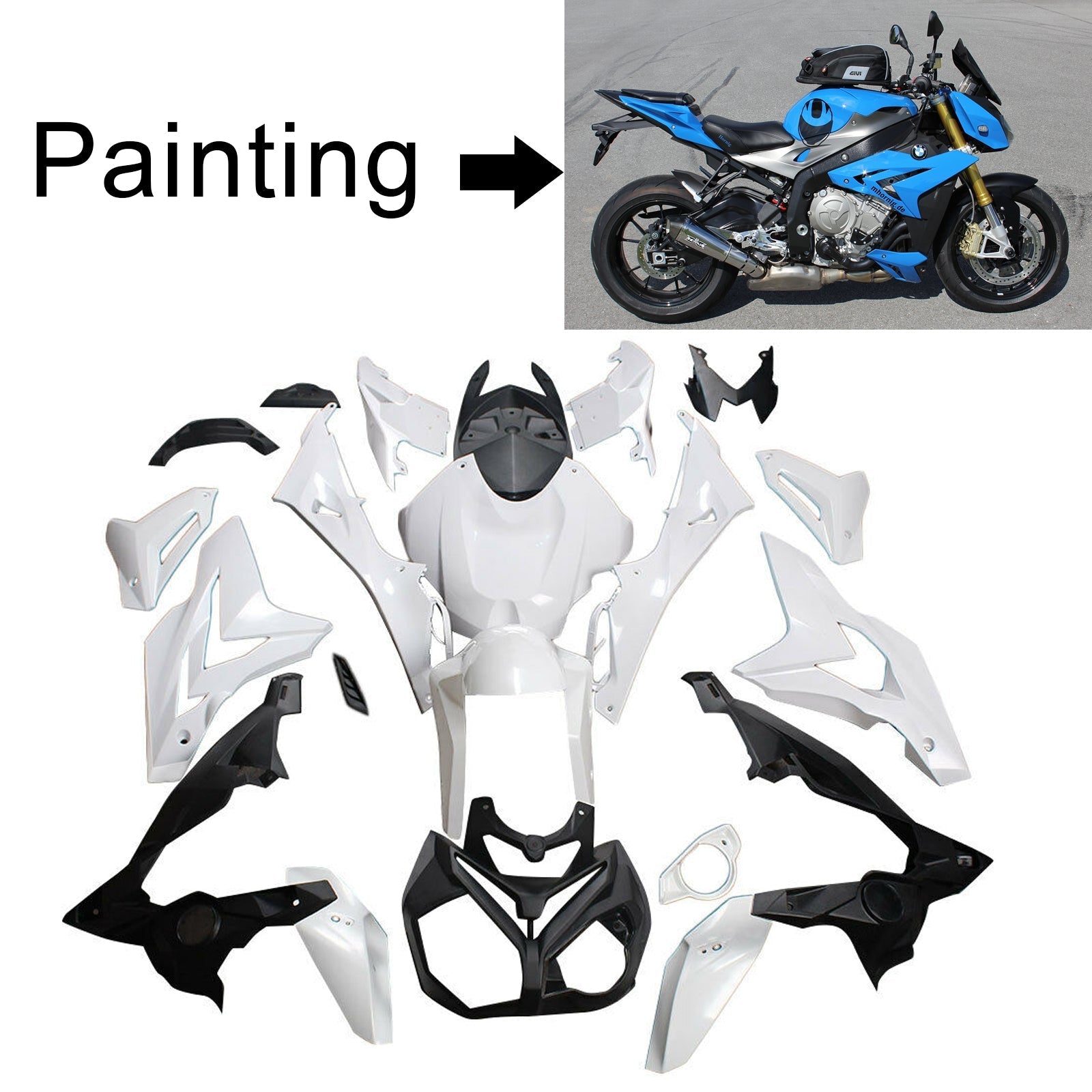 BMW S1000R 2014-2017Kit Carenado Carrocería Plástico ABS