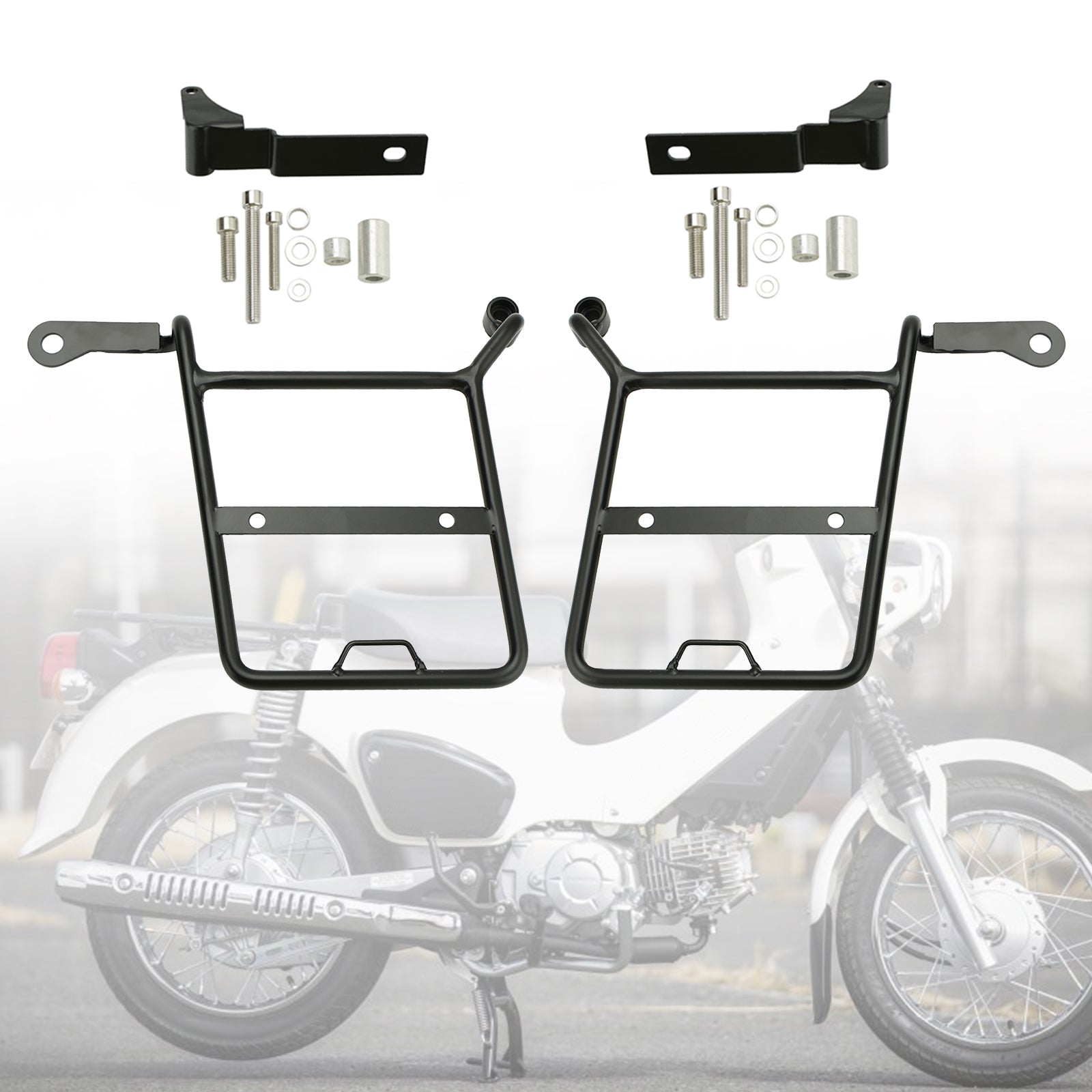 Honda CROSS CUB SUPER CUB Soporte de montaje para alforja lateral negro