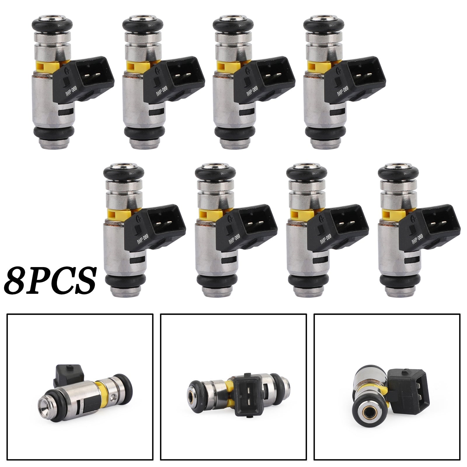 8PCS Fuel Injectors Fit Harley Davidson Fiat Marine Mercruiser IWP069 861260T Generic