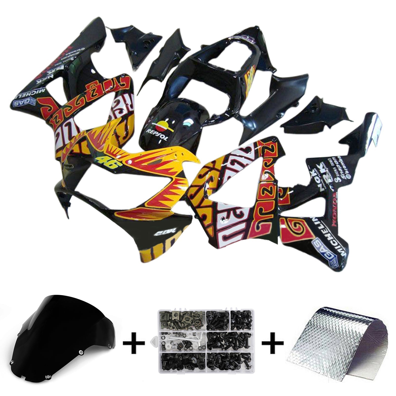 Honda CBR929RR 2000-2001 Fairing Kit Bodywork Plastic ABS