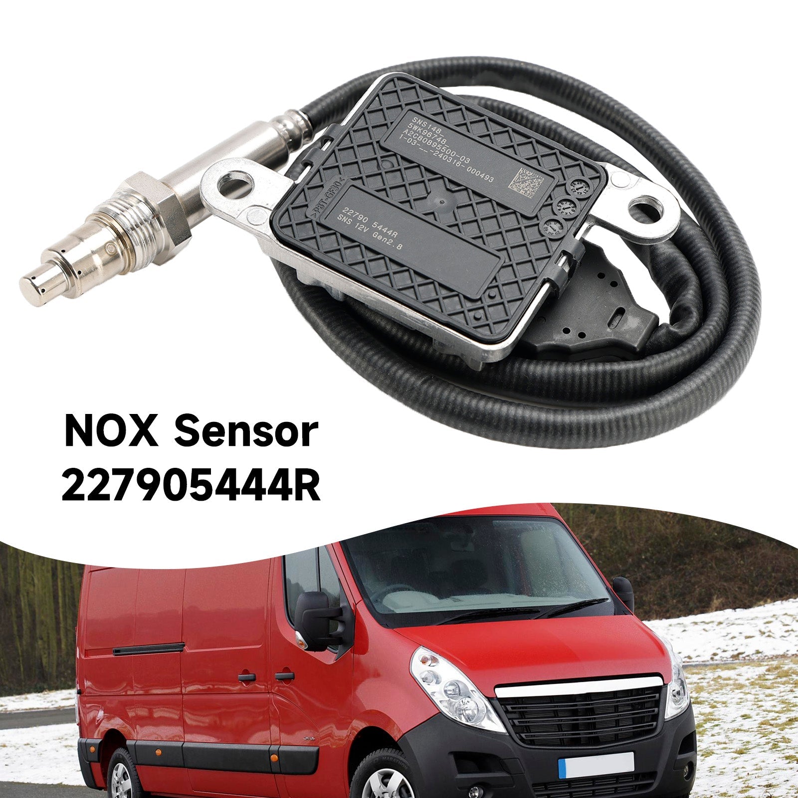 2015-on Vauxhall Movano B Renault Master MK3 NP300 2.3 CDTI with M9T engine Nox Nitrogen Oxide Sensor 227905444R