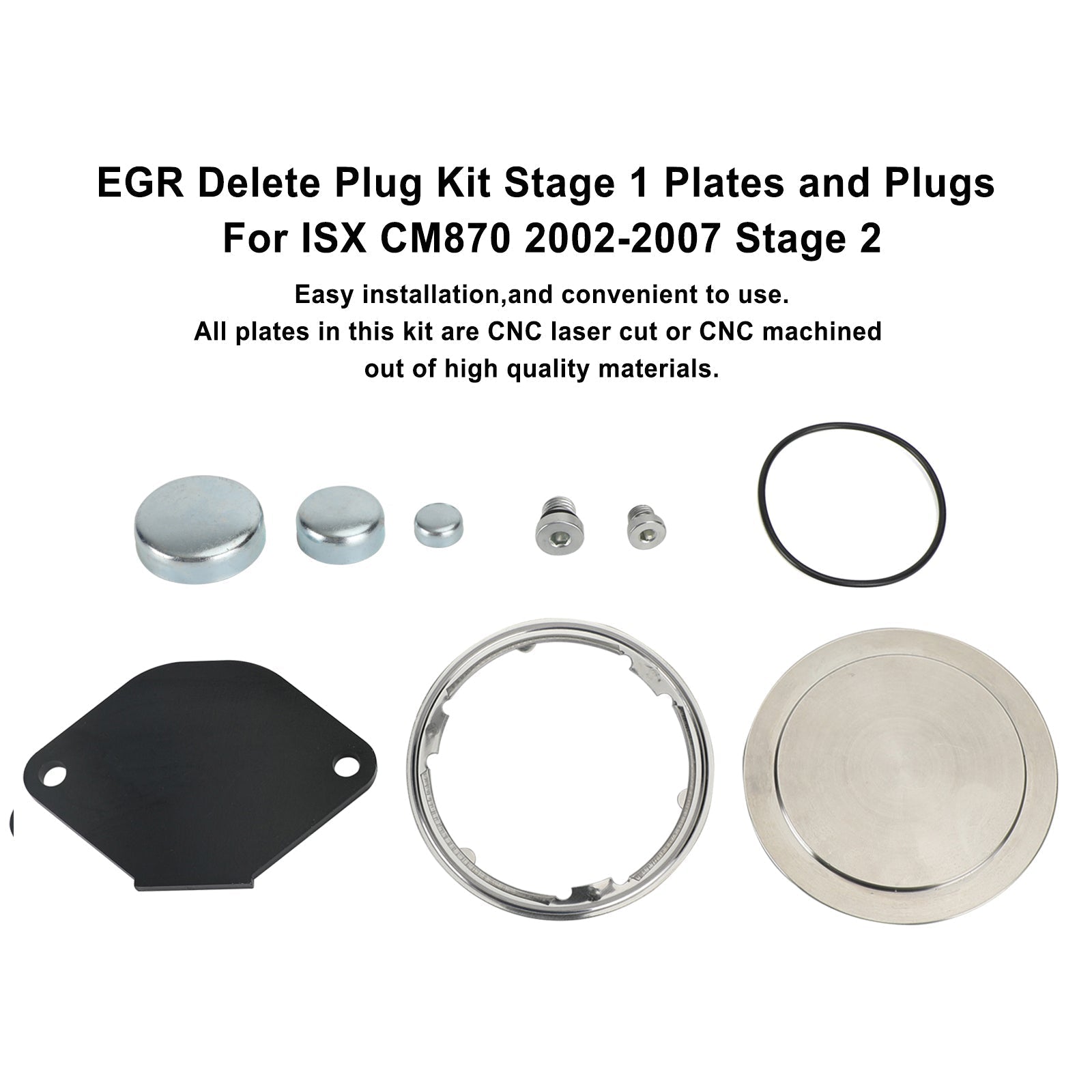 EGR Delete Plug Kit Stage 1 Plates and Plugs Fit For ISX CM870 2002-2007 Stage 2