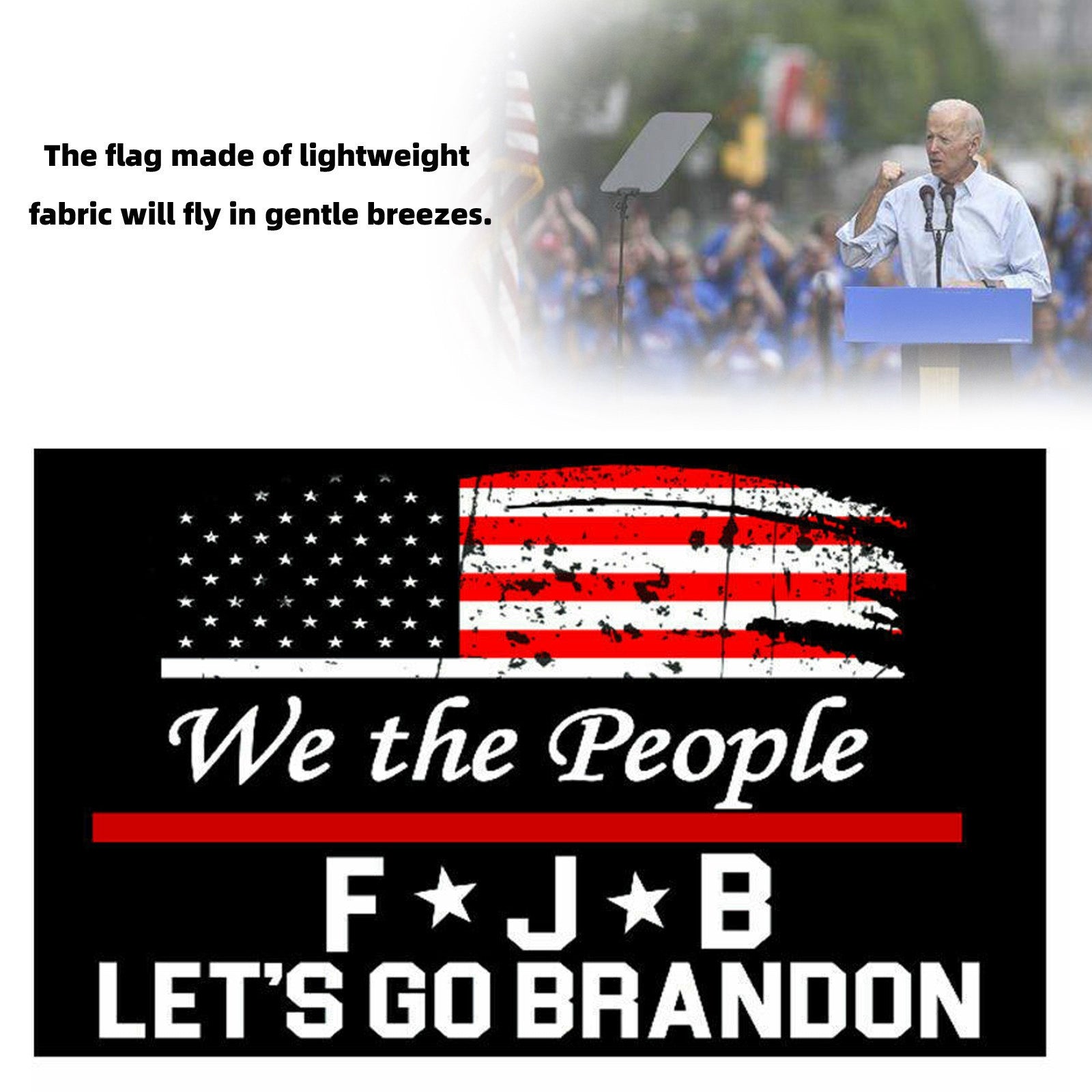 Bandera de Let's Go Brandon, 3x5 pies, divertida FJB Anti Joe Biden 2021, bandera para jardín y patio