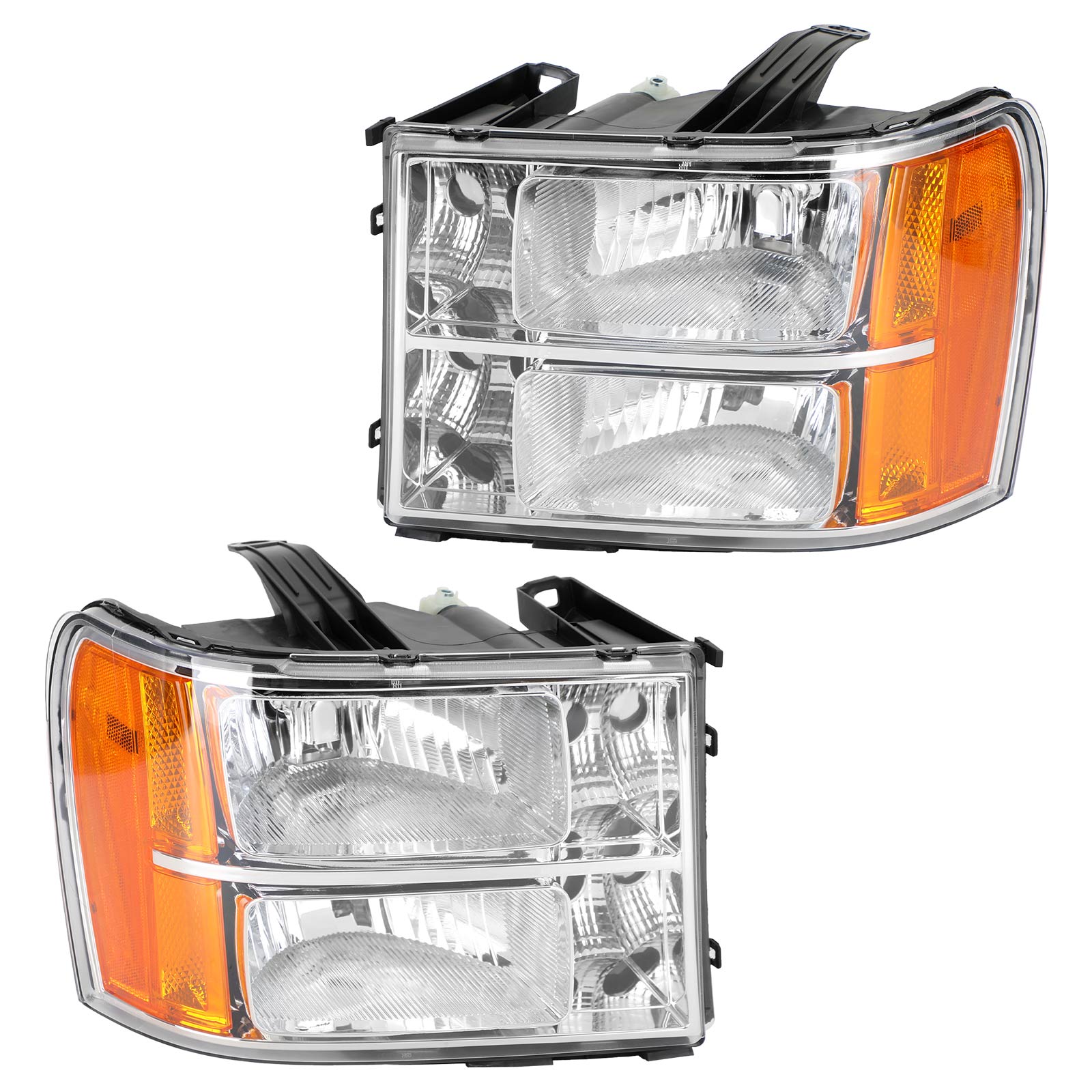 Side Headlights/Lamp Assembly For GMC Sierra 1500 2500HD 3500HD 2007-2014 Generic