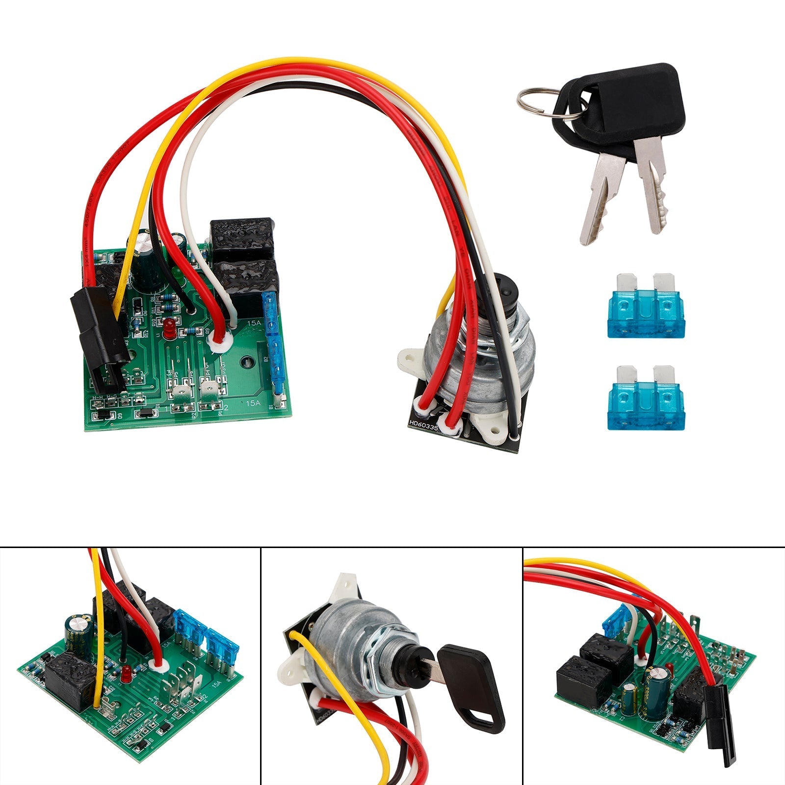 Módulo de interruptor de encendido con 2 llaves AM136681 para John Deere 325 335 345 355