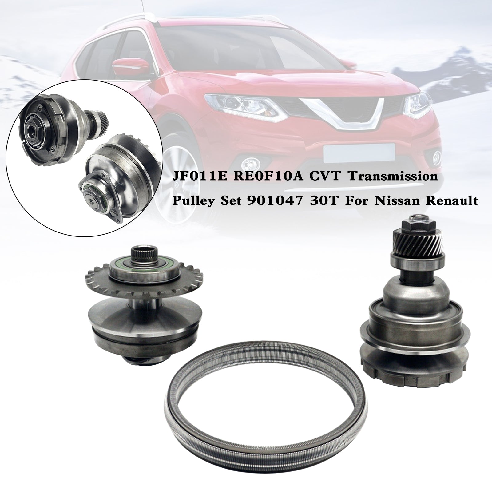 2007-2011 Mitsubishi Outlander Delica D5, Galant Fortis/RVR JF011E RE0F10A CVT Transmission Pulley Set 901047 30T