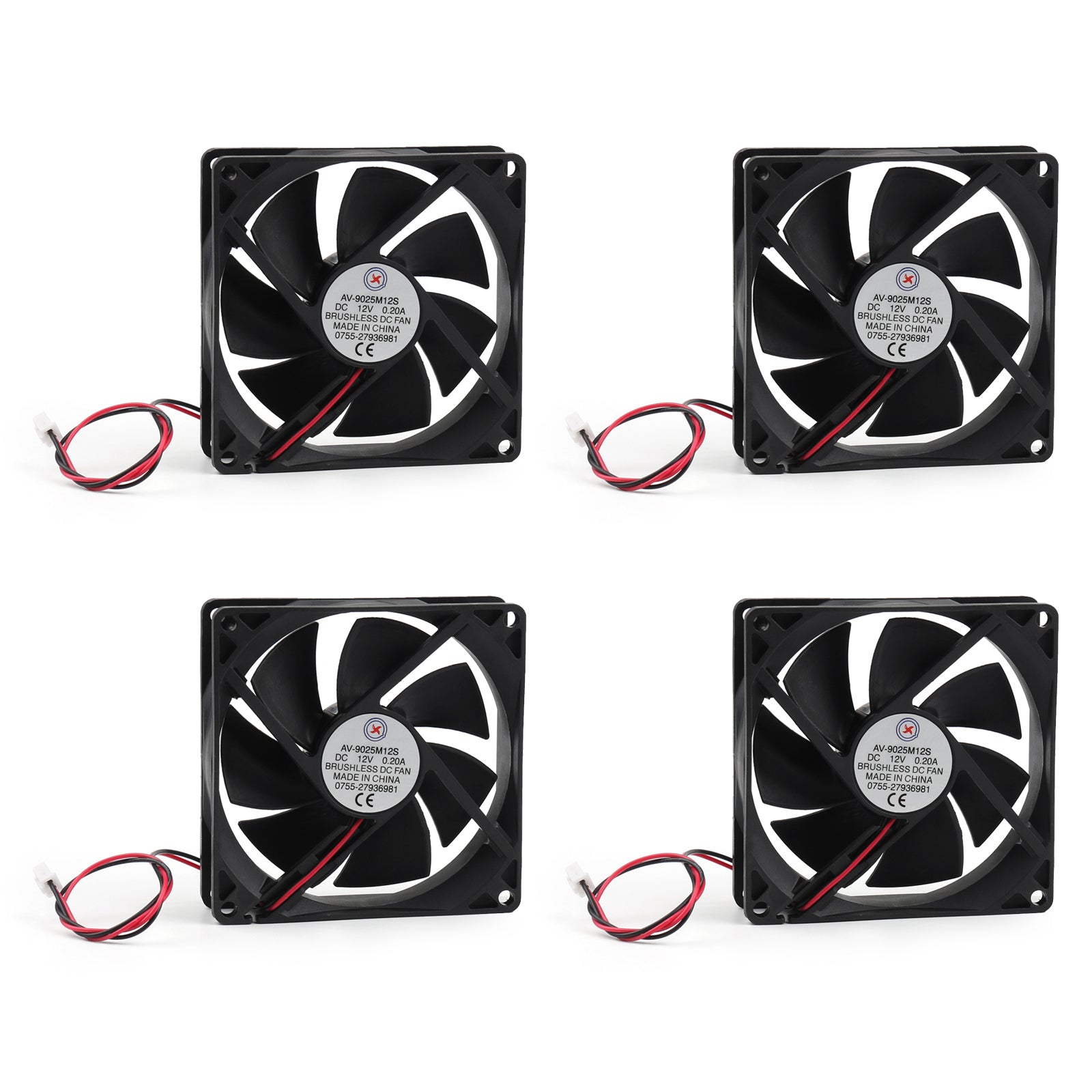 DC Brushless Cooling Fan 12V 0.2A 9025S 90x90x25mm 2 Pin CUP Computer Fan