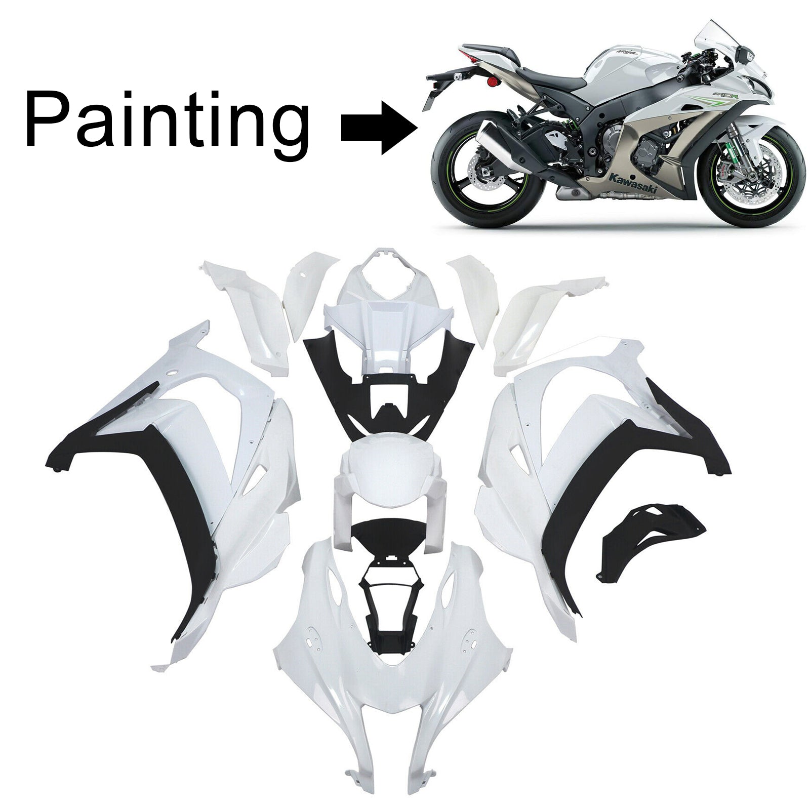 Kawasaki ZX10R 2016-2020 Fairing Kit Bodywork Plastic ABS