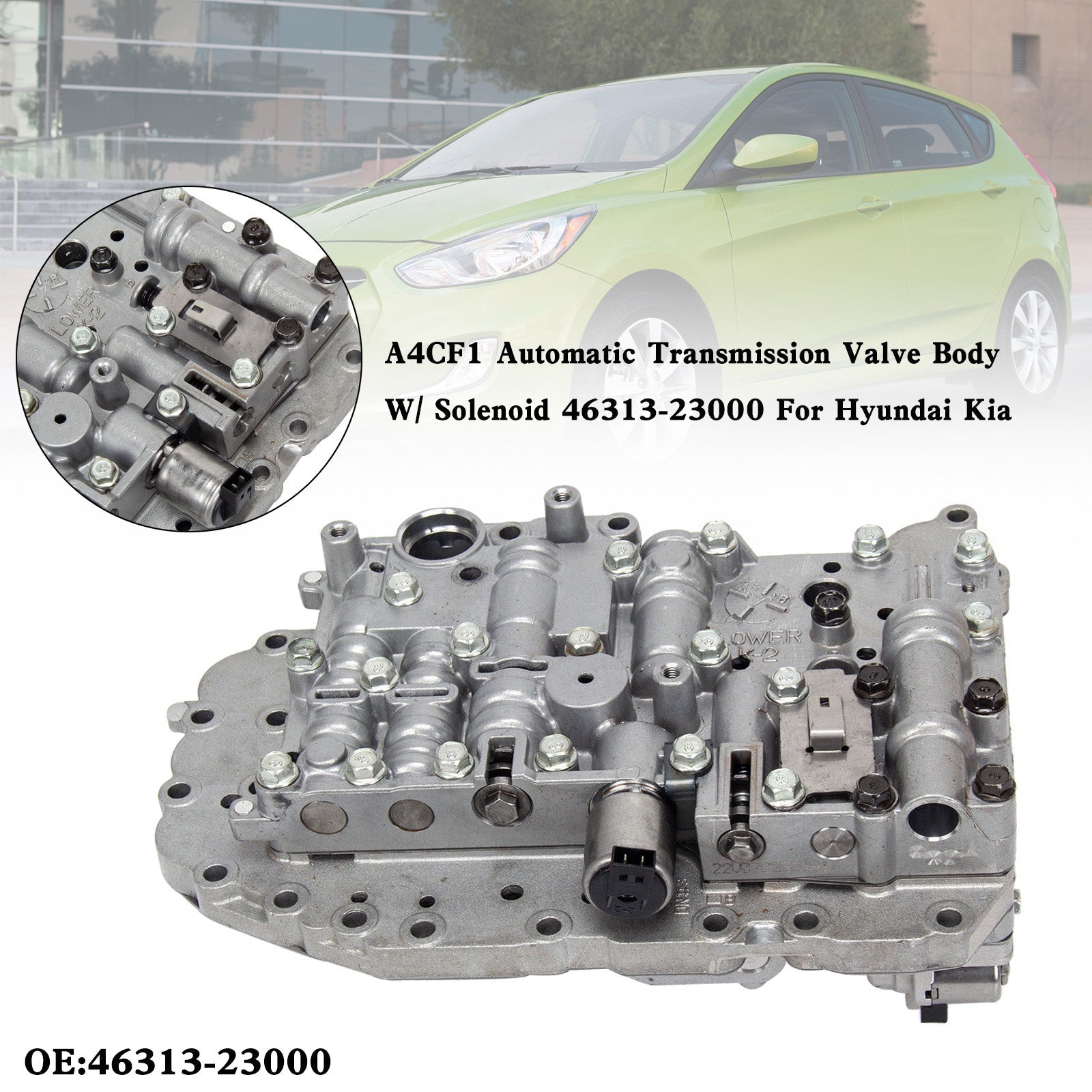 2008-2010 Hyundai Elantra A4CF1 Automatic Transmission Valve Body W/ Solenoid 46313-23000