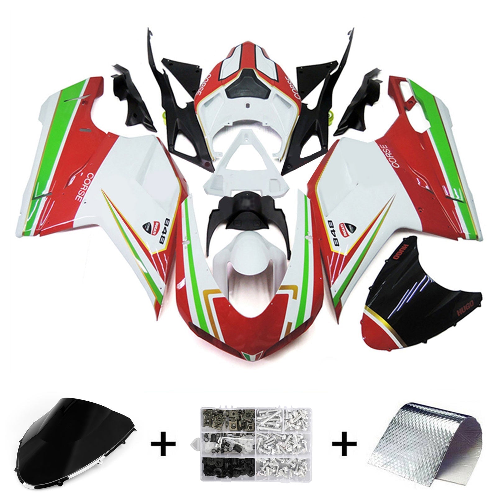 Ducati 1098 1198 848 2007-2011 Kit Carenado Carrocería ABS