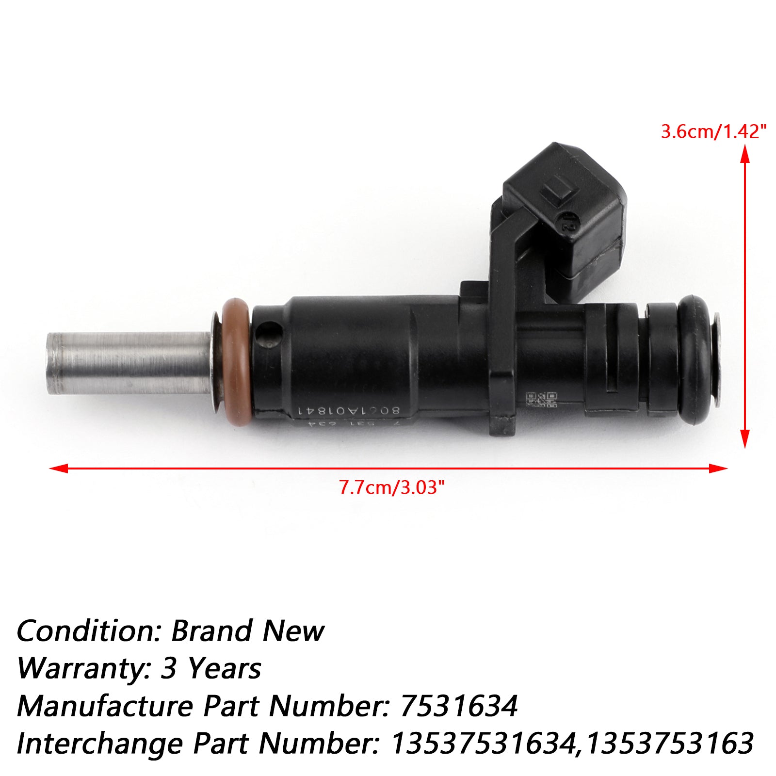 6 inyectores de combustible para 06-12 BMW 128i 328i X3 X5 Z4 525i 2.0/2.5/3.0L 7531634 genérico