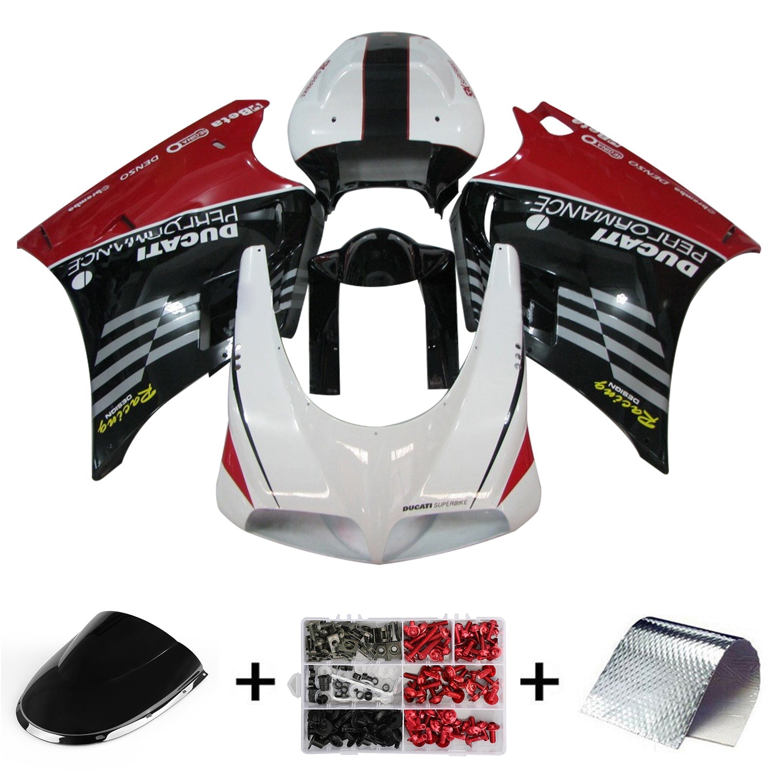 Amotopart Ducati 996 748 1996-2002 Fairing Kit Bodywork ABS