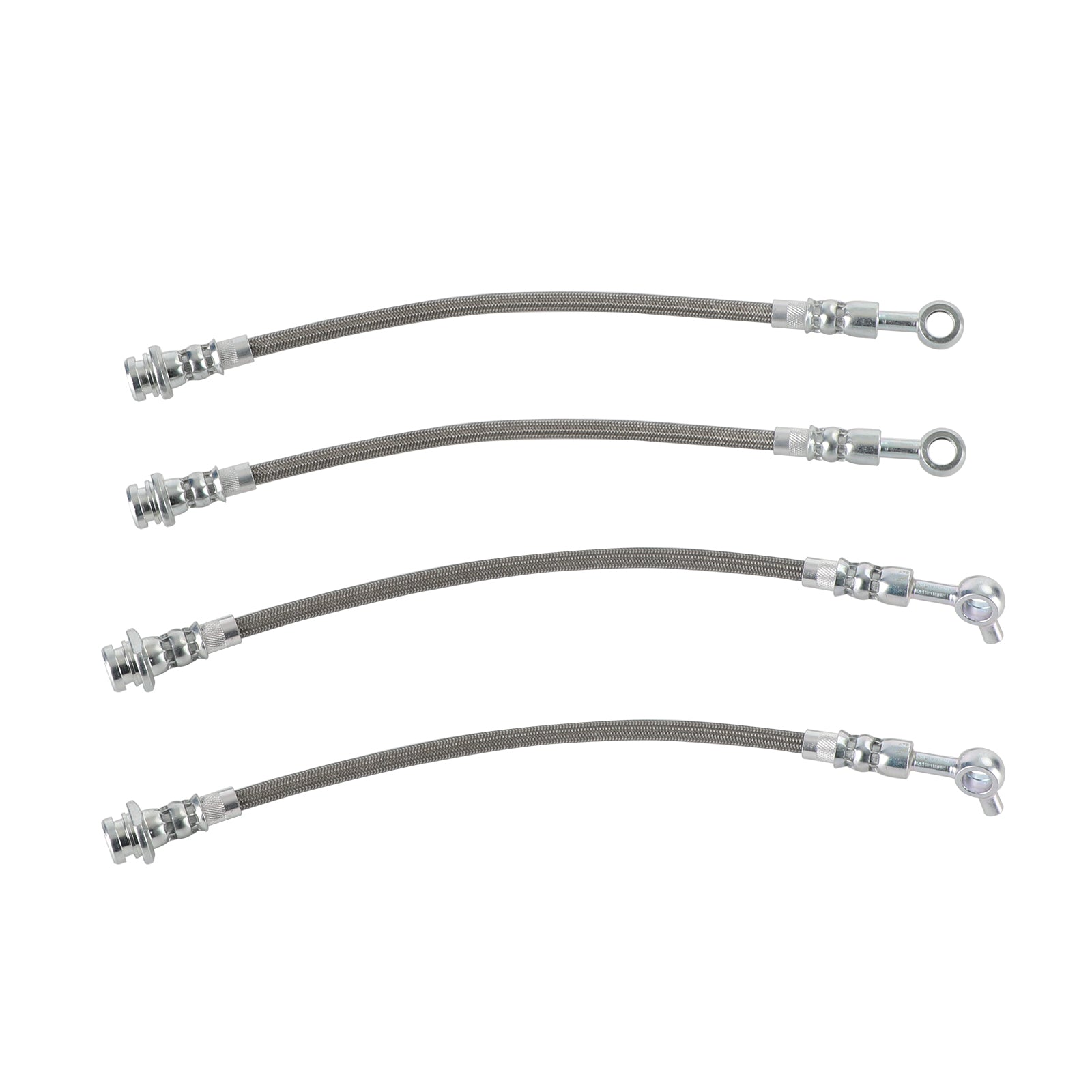 Front+Rear Braided Brake Line Hose Set For Nissan Patrol GQ Y60/Ford Maverick DA Generic