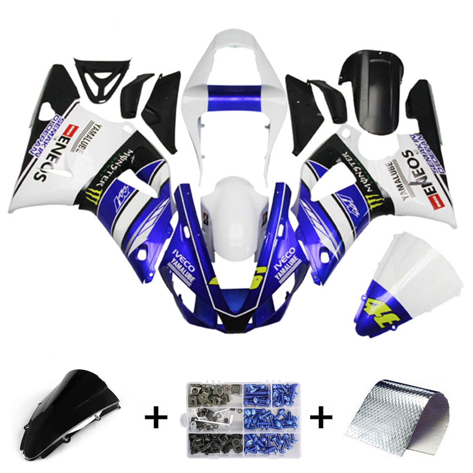 Yamaha YZF 1000 R1 2000-2001 Kit Carenado Carrocería Plástico ABS