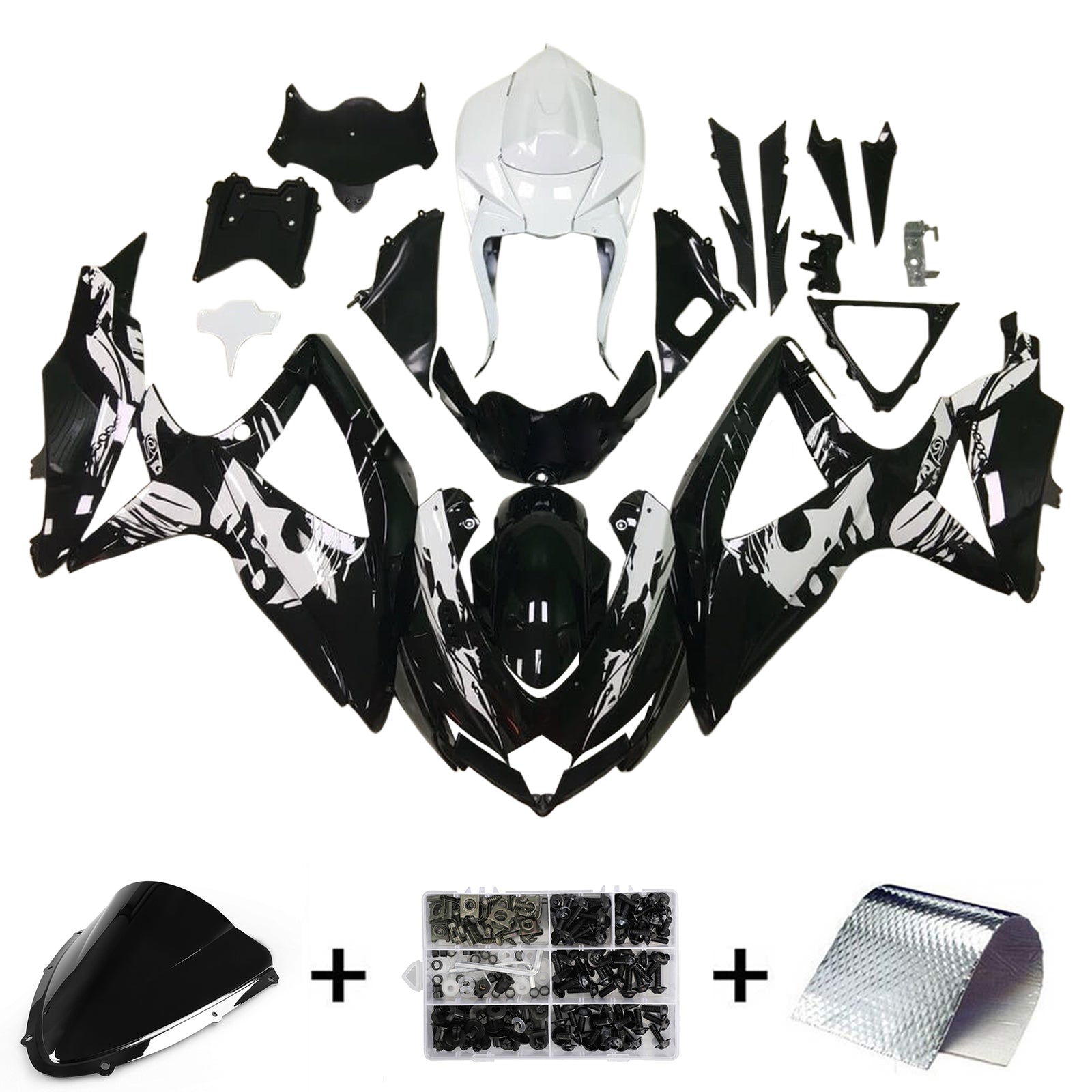 Amotopart Suzuki GSXR 600/750 2008-2010 K8 Fairing Kit Bodywork Plastic ABS