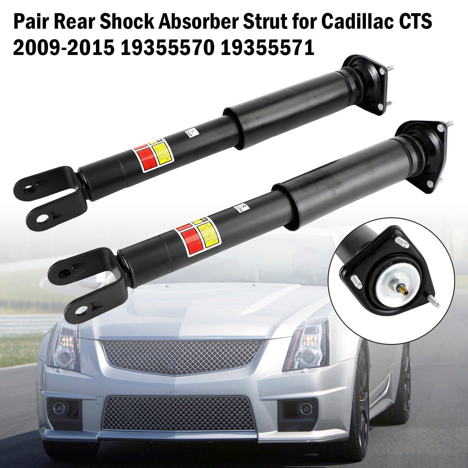 Cadillac CTS 2009-2015 Pair Rear Shock Absorber w/ Electric 25849149 19355570 25849150 19355571