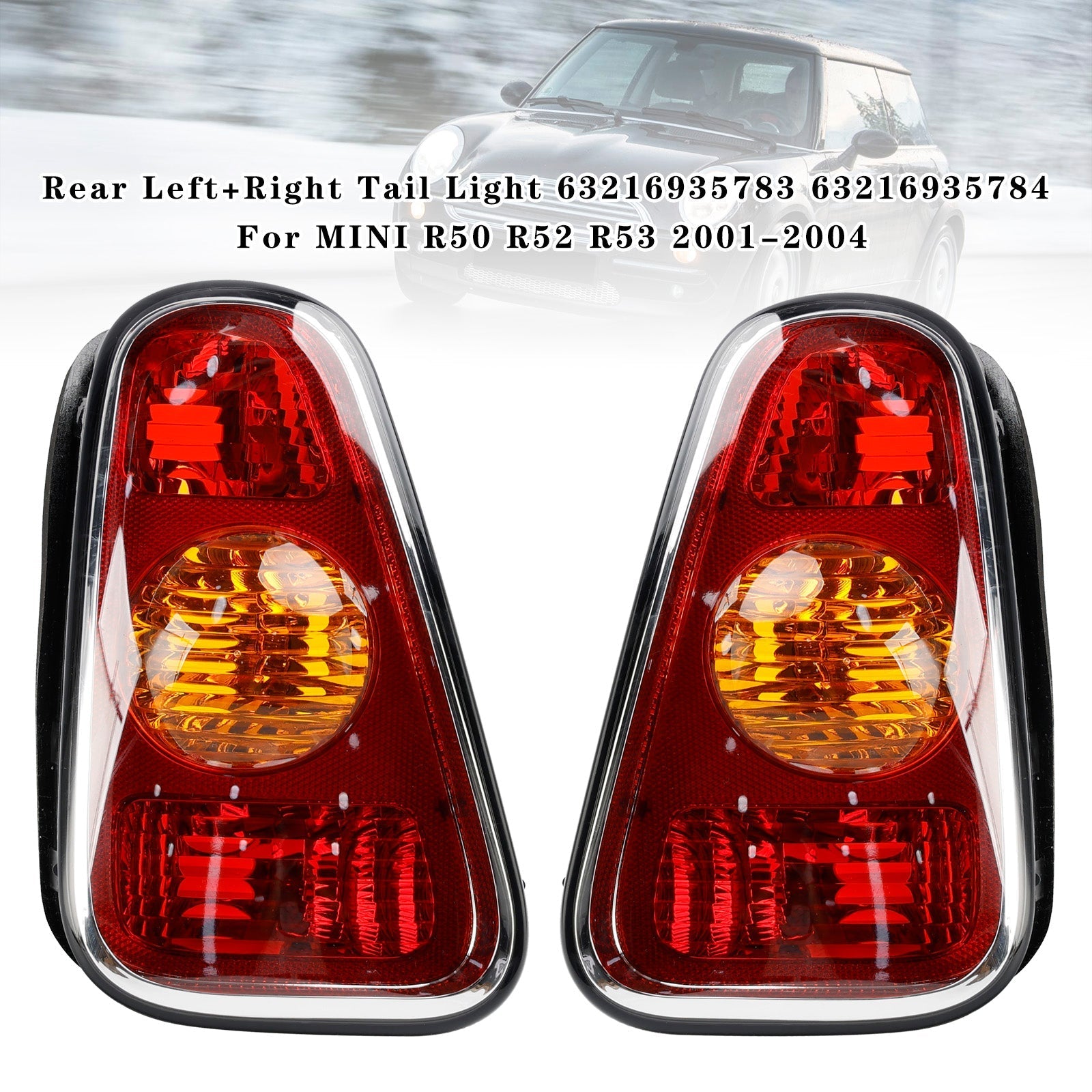 Rear Left+Right Tail Light 63216935783 63216935784 For MINI R50 R52 R53 01-2004