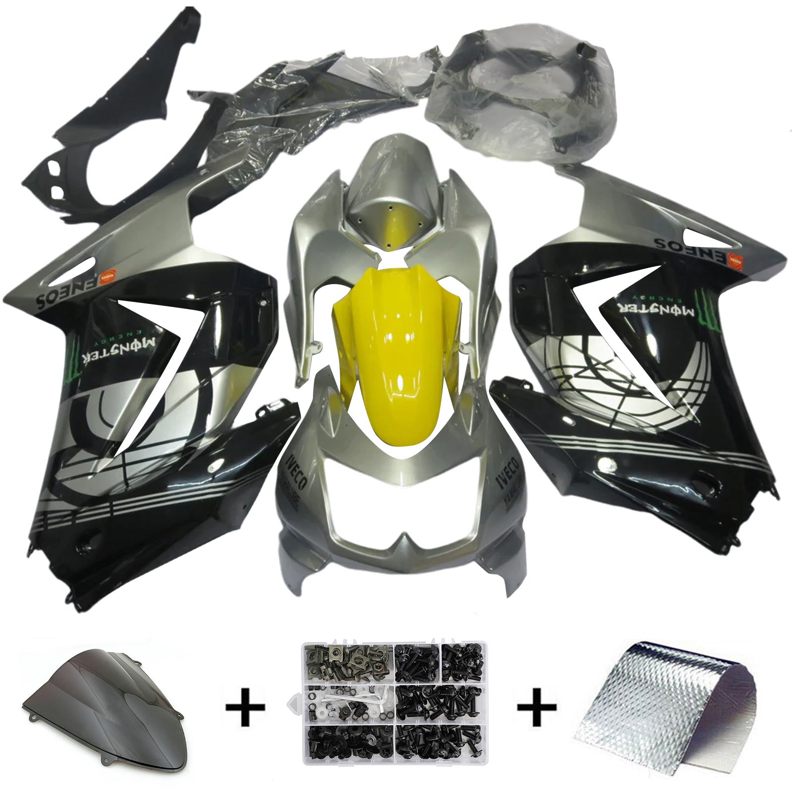 Kawasaki EX250 Ninja250R 2008-2012 Kit Carenado Carrocería Plástico ABS