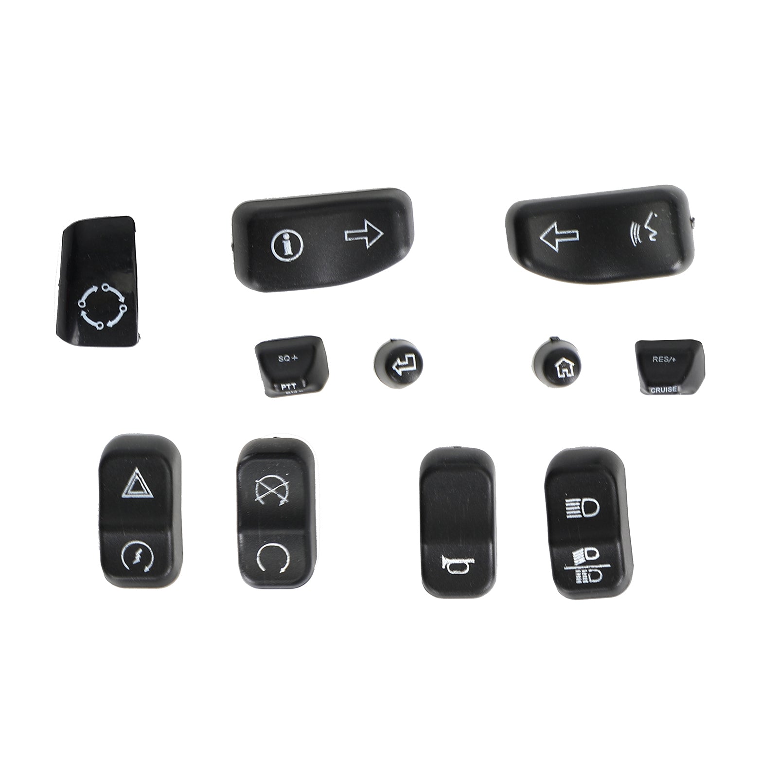 11Pcs Hand Control Switch Button Covers Fits For Glide Road King Models 14-19 Generic