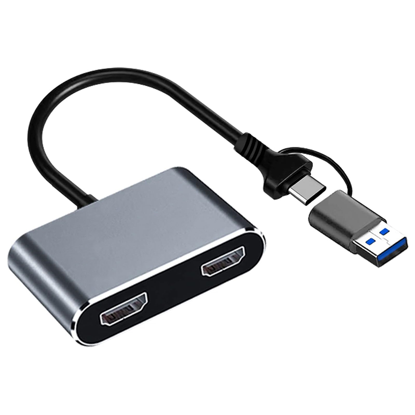 USB3.0 Type-C to Dual 1080P HD Converter Notebook Same Screen Display Extension