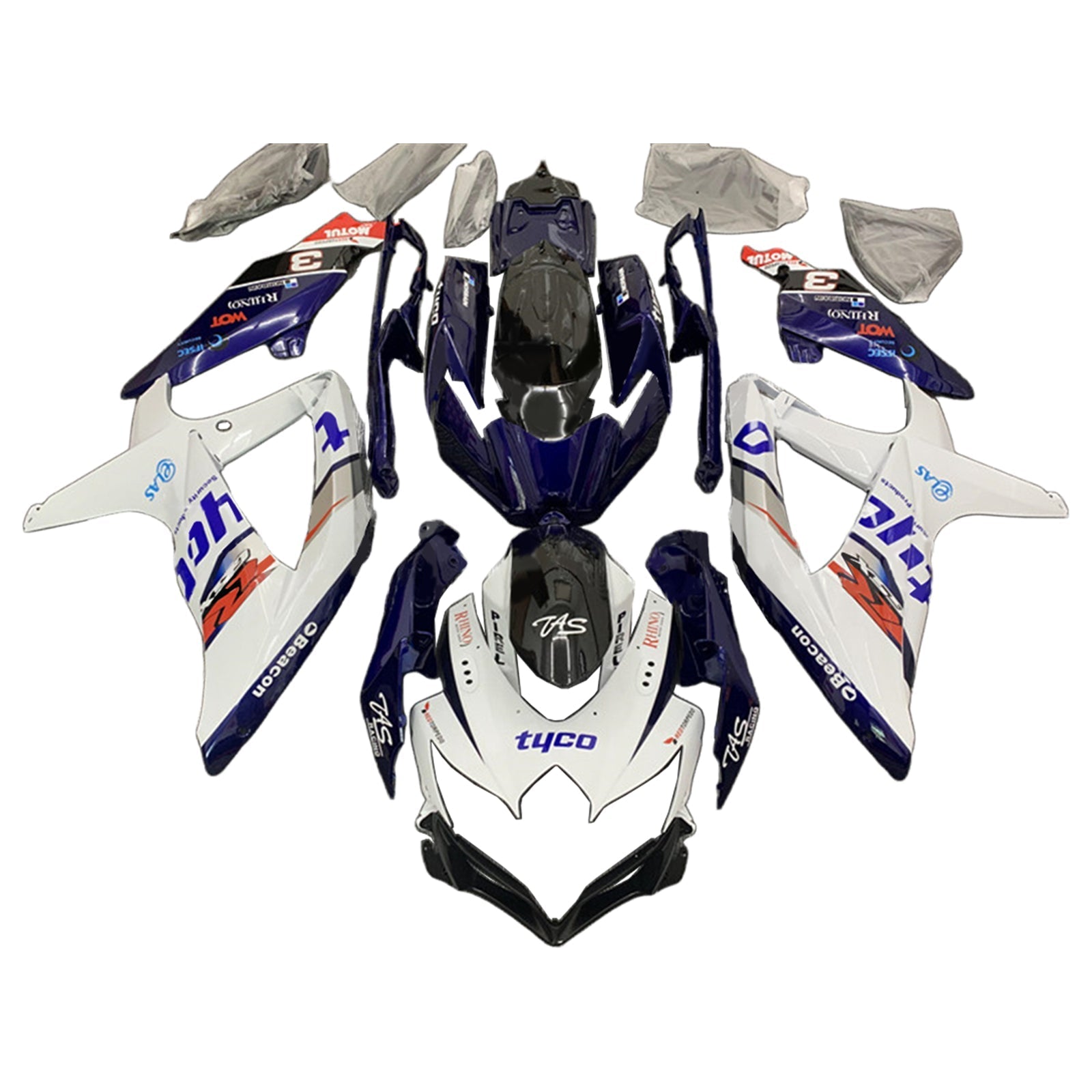 Suzuki GSXR 600/750 2008-2010 K8 Fairing Kit Bodywork Plastic ABS