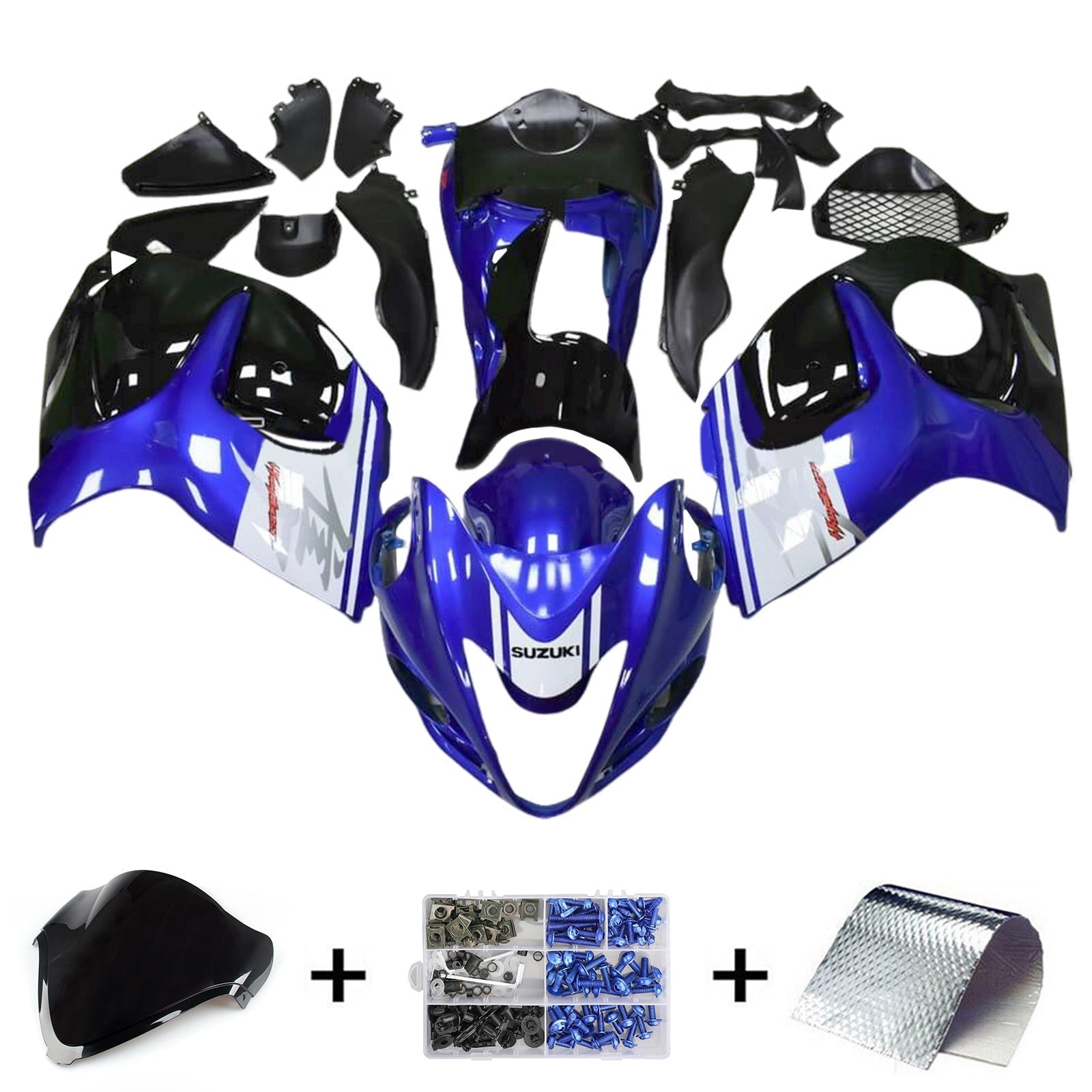 Amotopart Suzuki Hayabusa GSX1300R 2008-2020 Fairing Kit Bodywork Plastic ABS