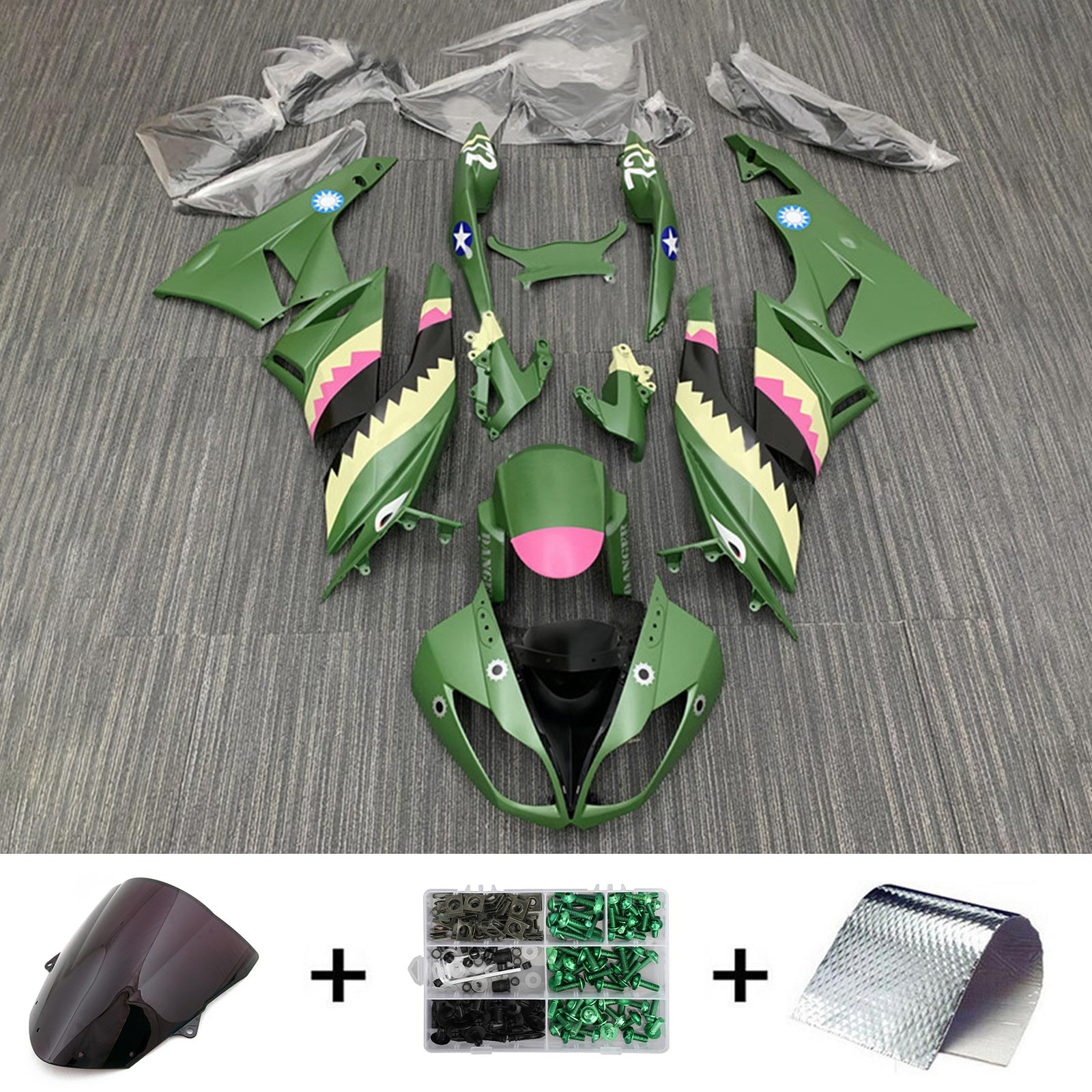 Kawasaki ZX6R 636 2009-2012 Kit Carenado Carrocería Plástico ABS