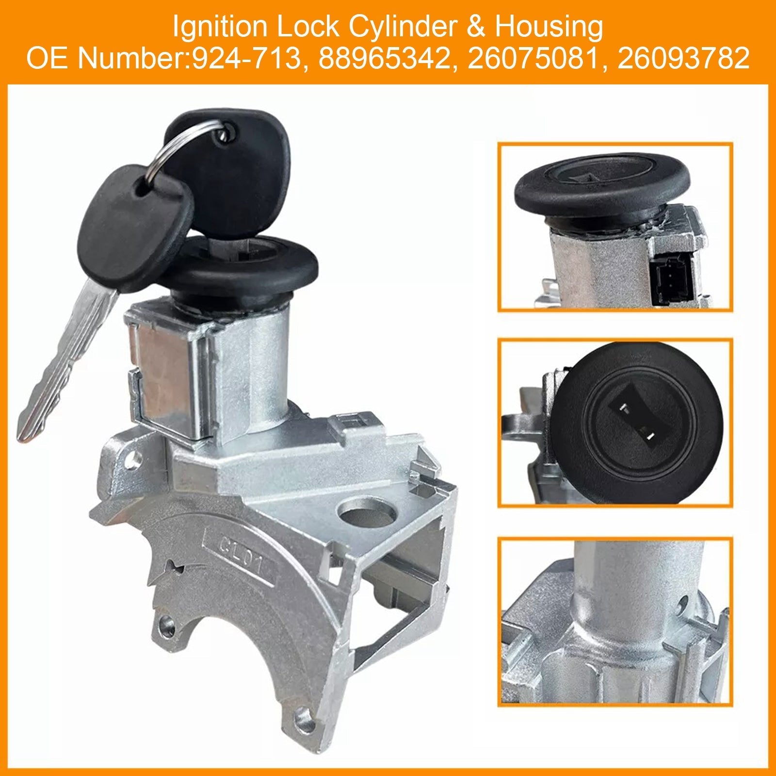 Ignition Lock Cylinder & Housing for 2000-2006 Chevy GMC Cadillac Hummer