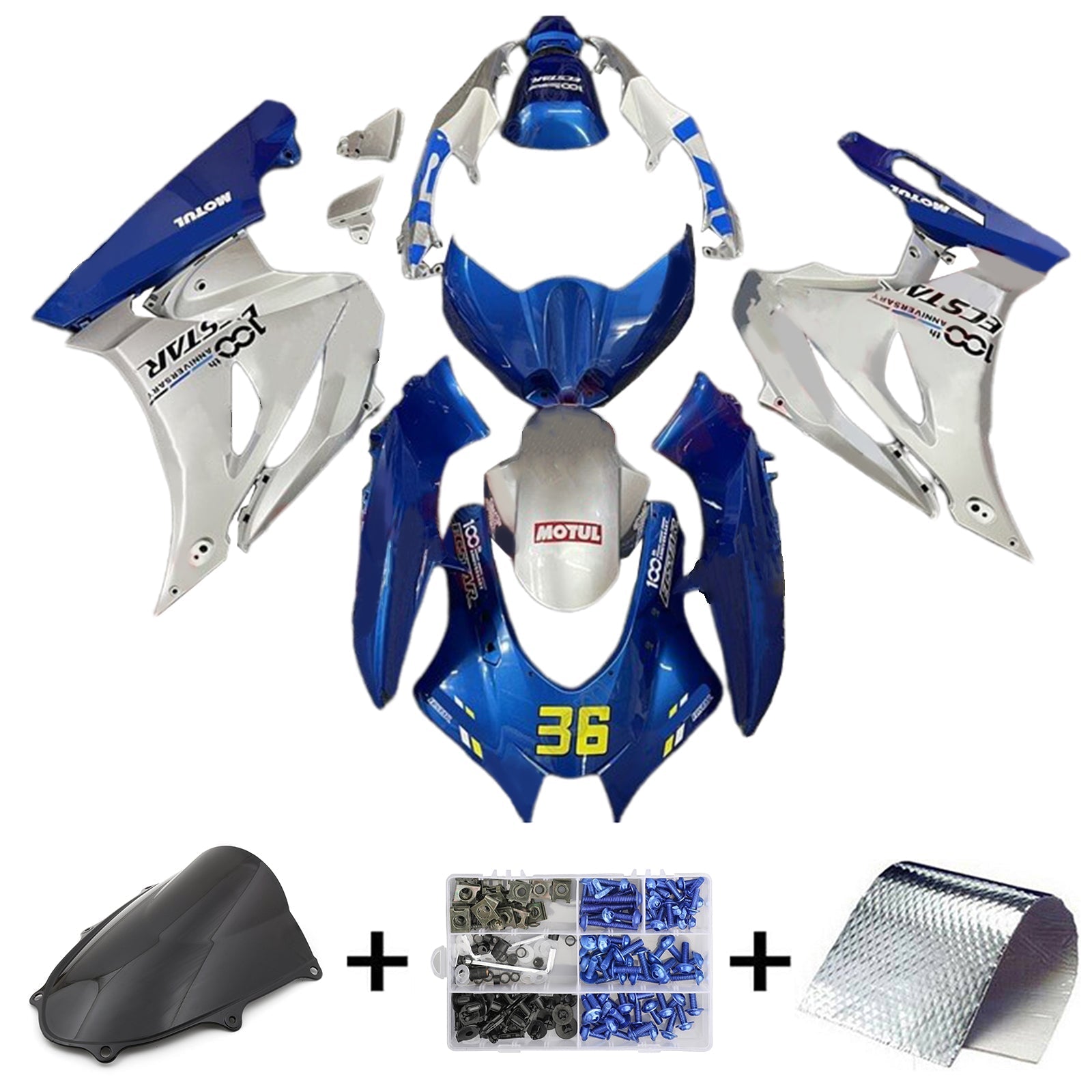 Amotopart Suzuki GSXR1000 2017-2024 K17 Fairing Kit Bodywork Plastic ABS