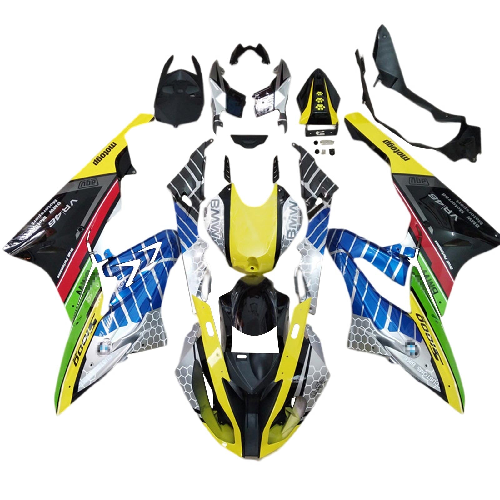 Amotopart BMW S1000RR 2015-2016 Fairing Kit Bodywork Plastic ABS